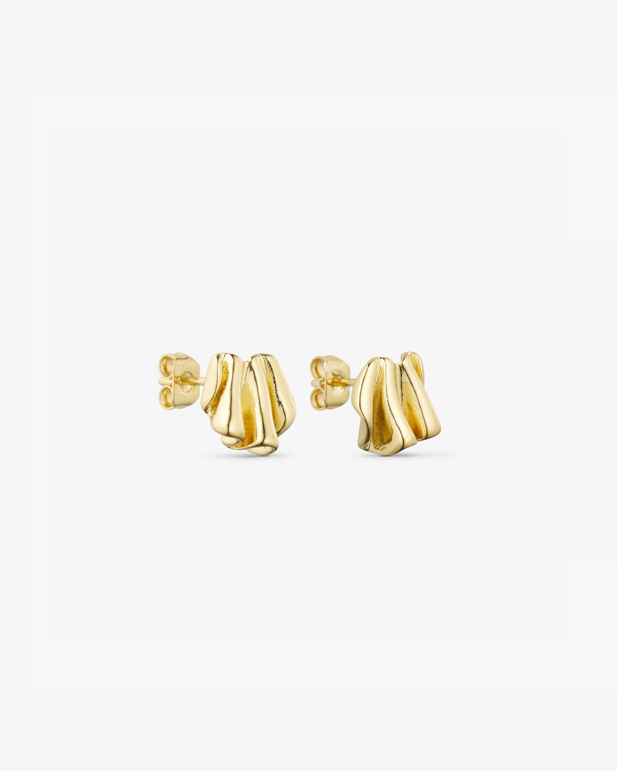 Vega Stud Earrings - 18 carat gold plated