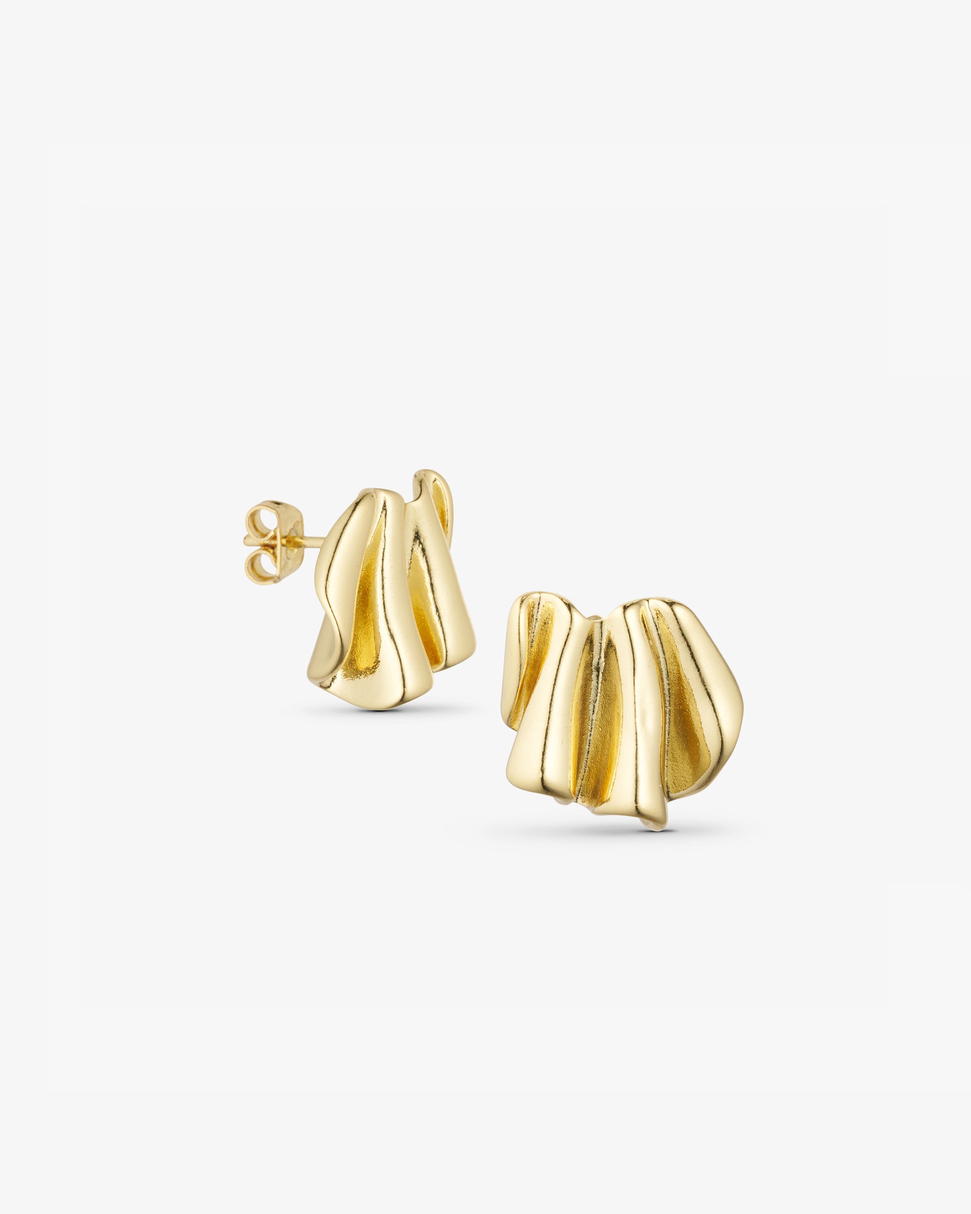 Vega Stud Earrings - 18 carat gold plated