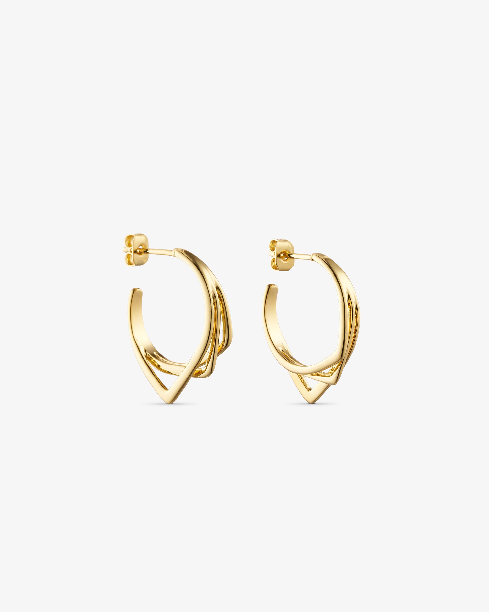 Gry Øreringe - 18 karat forgyldt