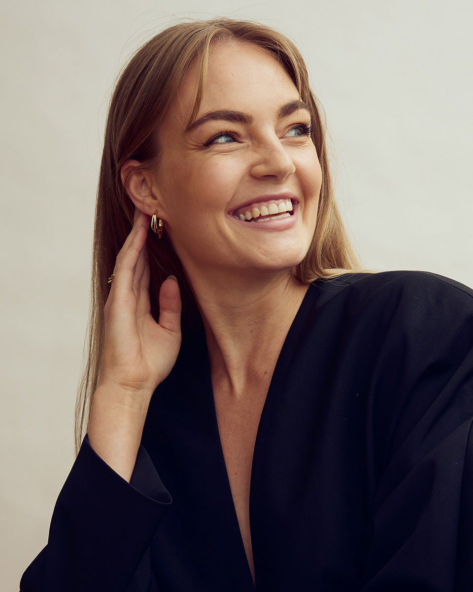 Gry Øreringe - 18 karat forgyldt