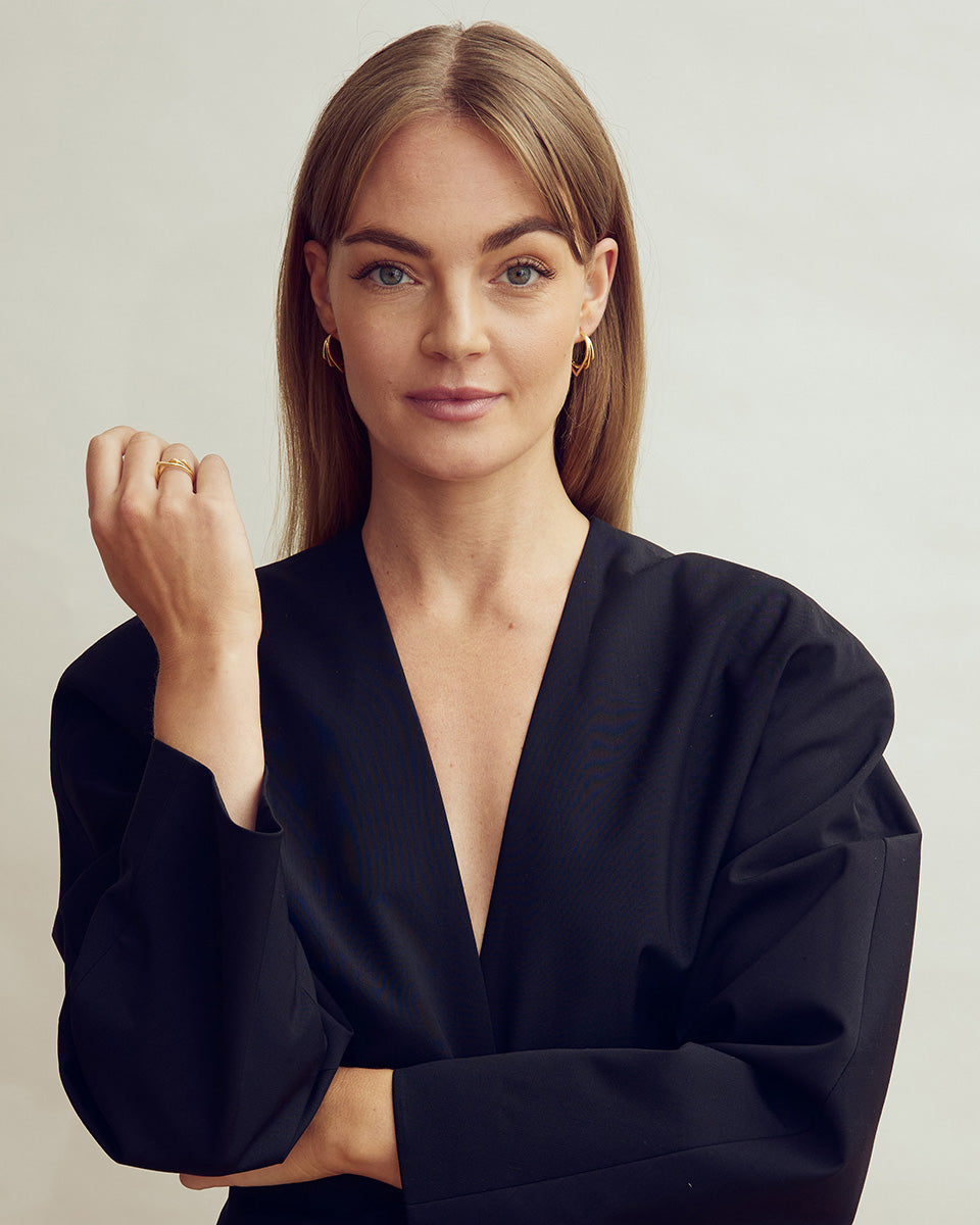 Gry Øreringe - 18 karat forgyldt