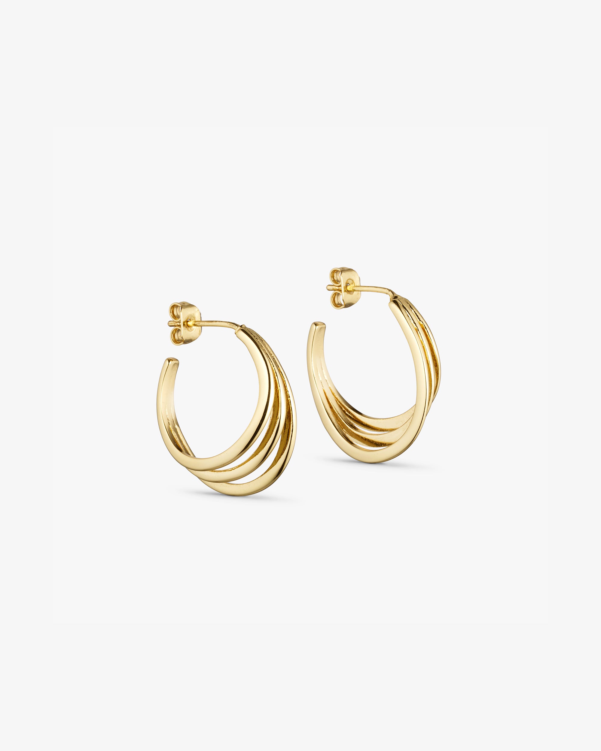 Iris <!-- x-tinymce/html -->Örhängen - 18 karats guldpläterade