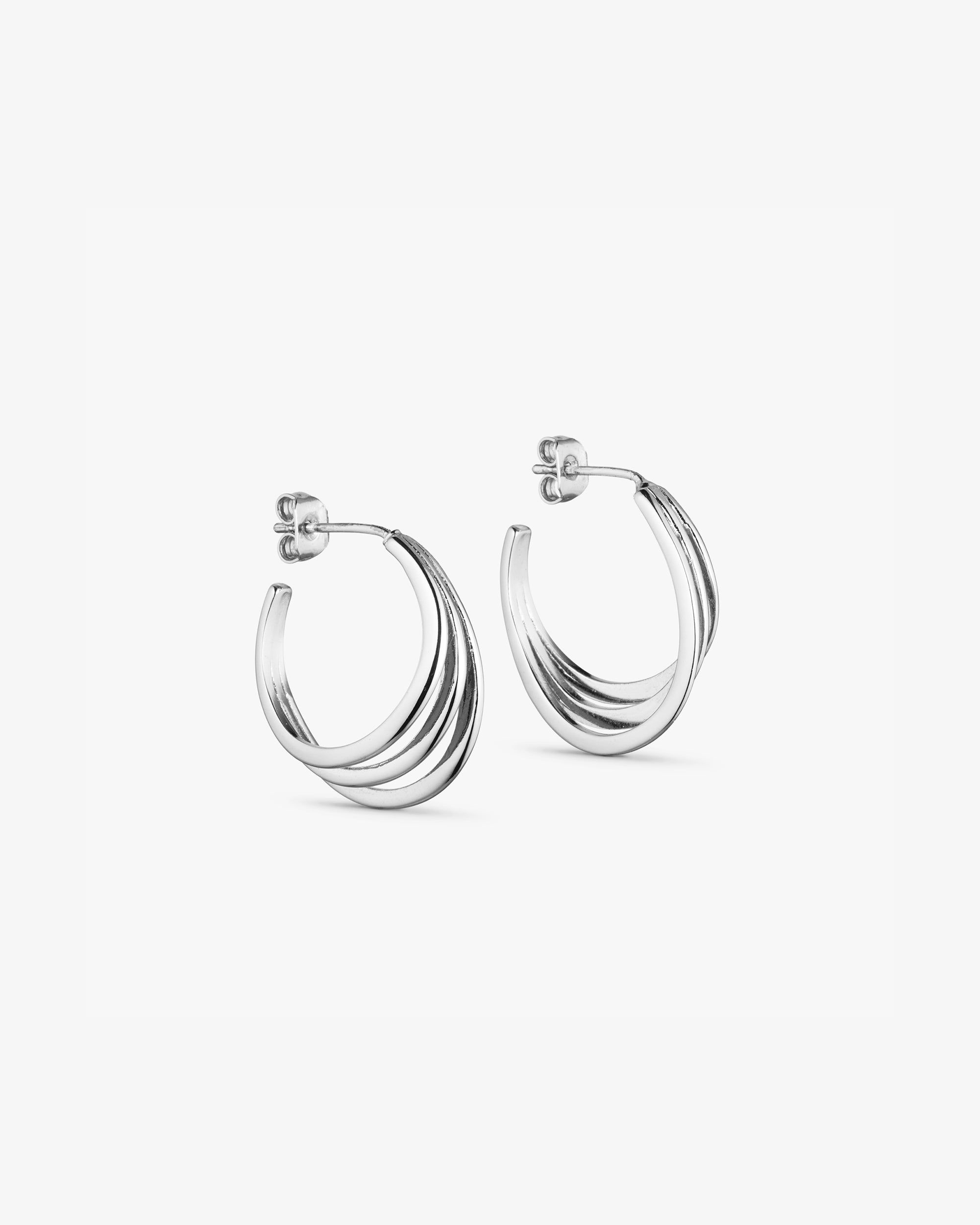 Iris Earrings - Silver Plated