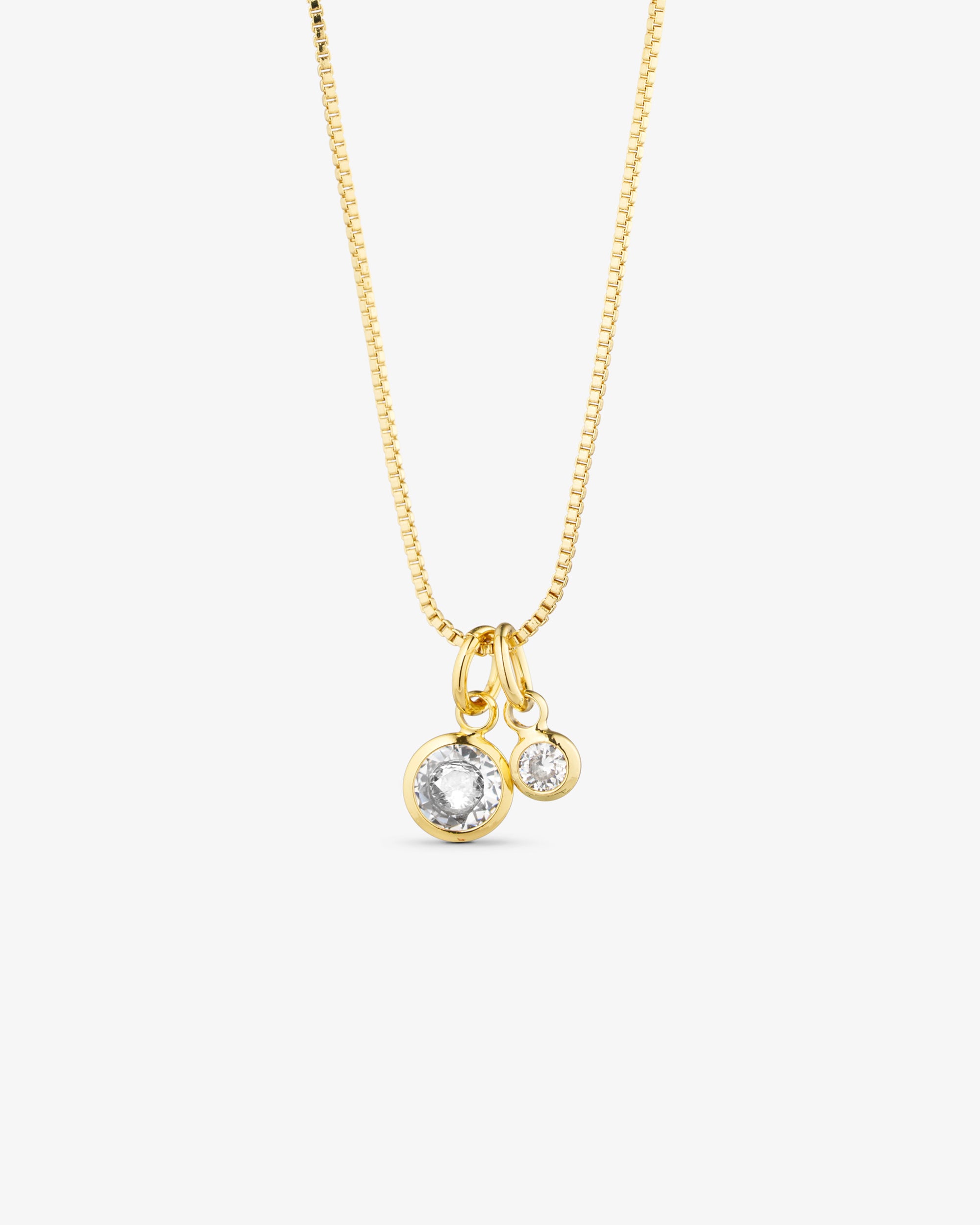 Lili Maria 'Mor Child' Necklace - Zirconia - 18 carat gold plated