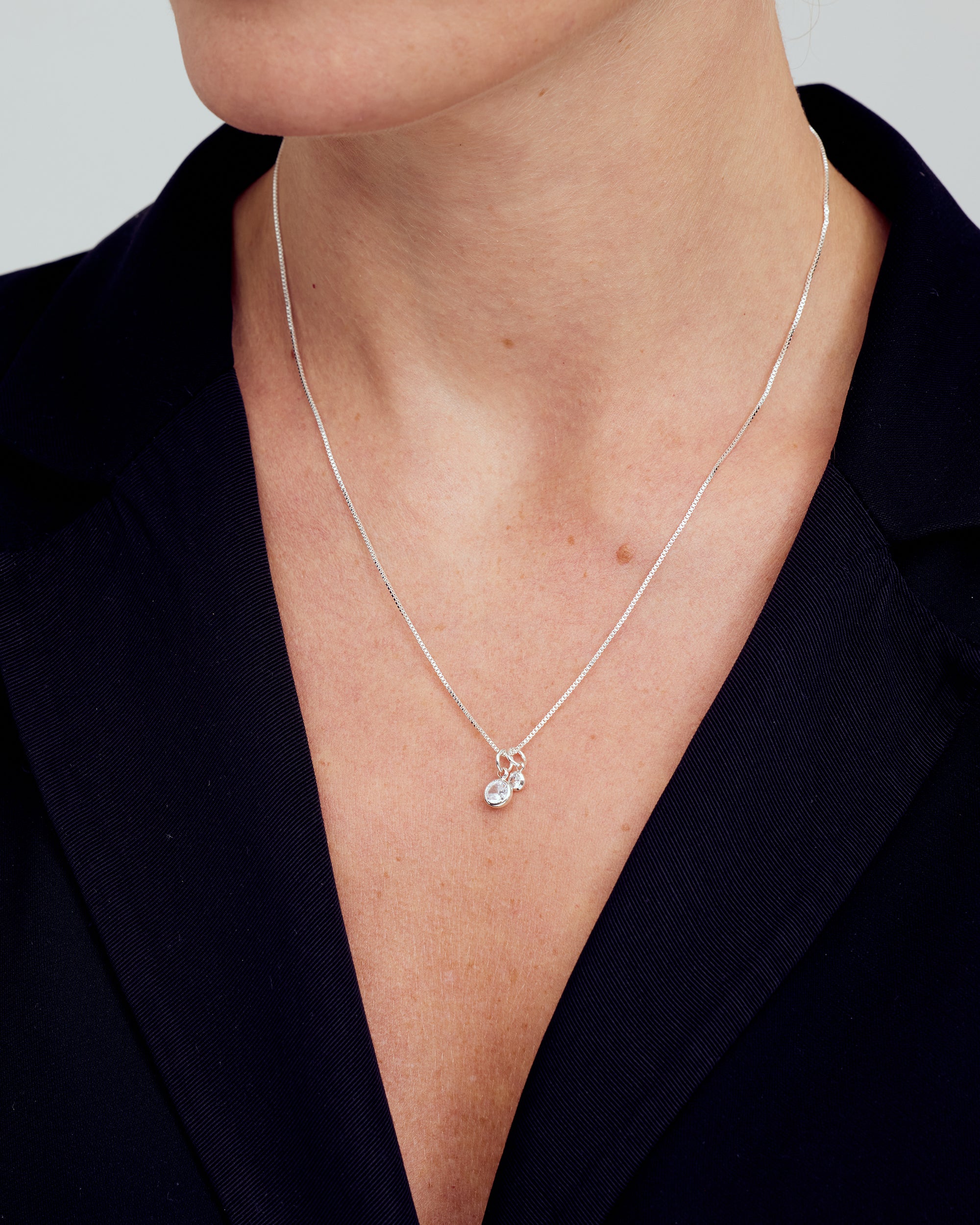 Lili Maria 'Mor Child' Necklace - Zirconia - 18 carat gold plated