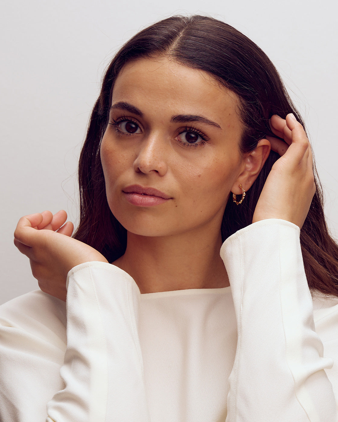 Noelle Øreringe Lille Hoop - Forgyldt