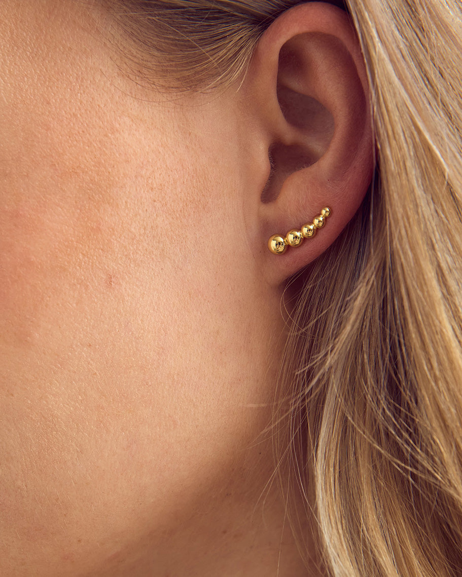 Vega Stud Earrings - 18 carat gold plated