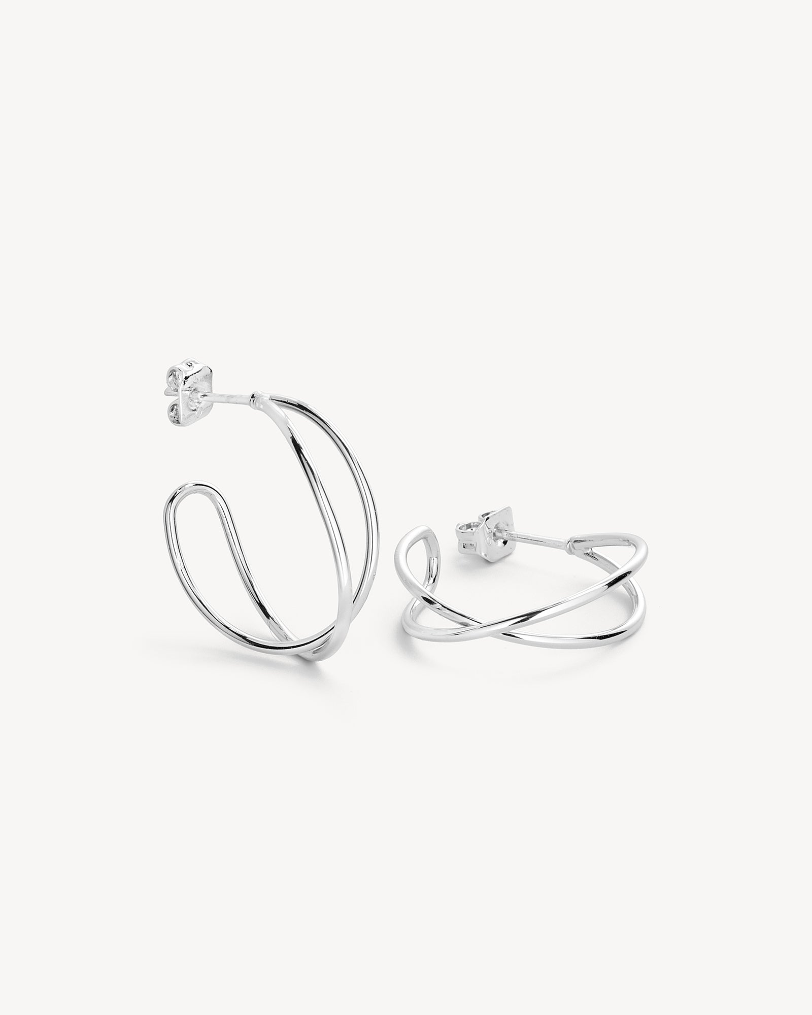 Mia Øreringe Lille - Sølvbelagt