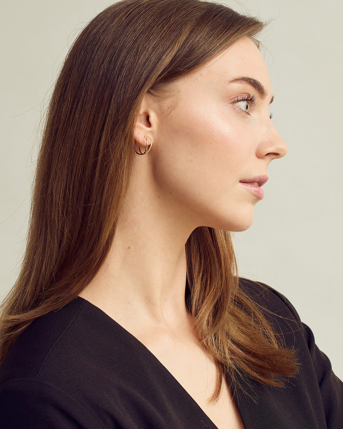 Mia Earrings SMALL - 18 carat gold-plated