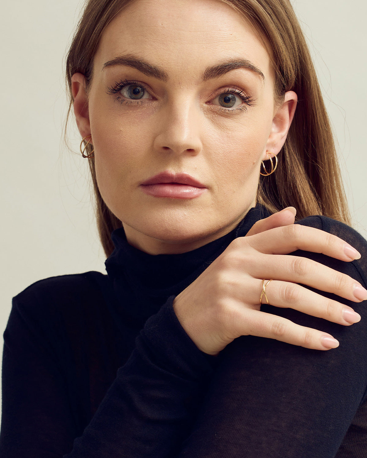 Mia Earrings SMALL - 18 carat gold-plated