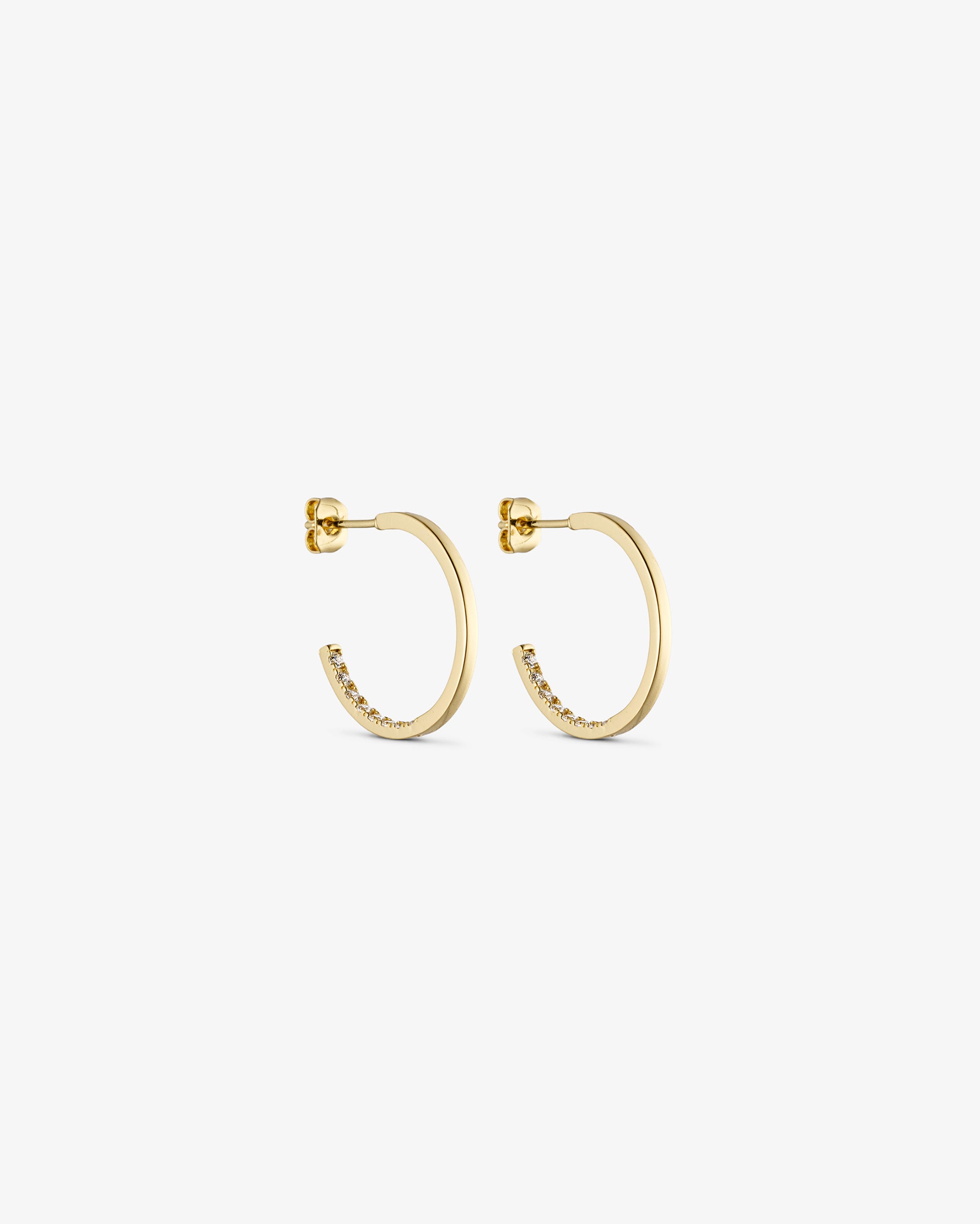 Mille Earrings - Zirconia - 18 carat gold plated