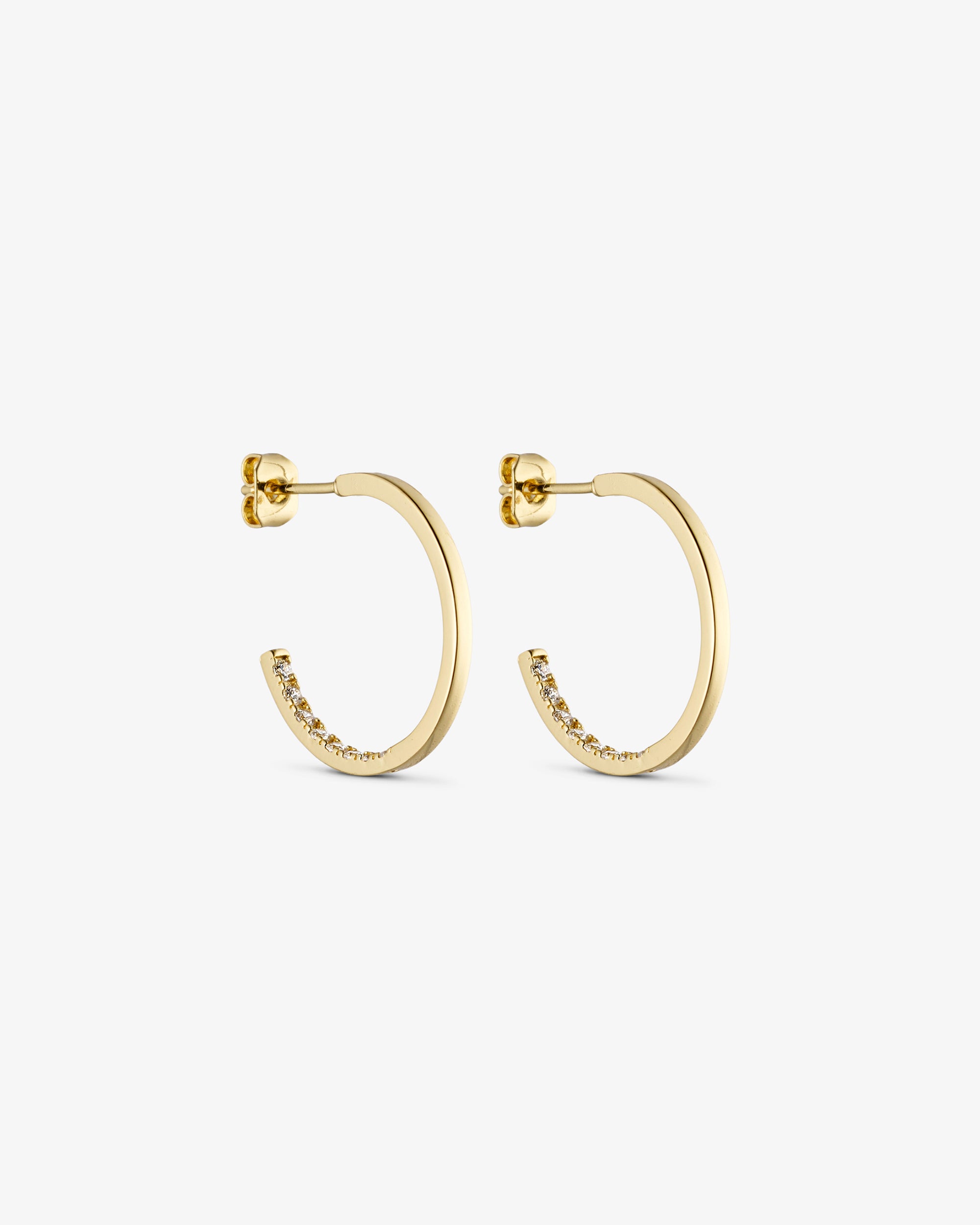 Mille Earrings - Zirconia - 18 carat gold plated