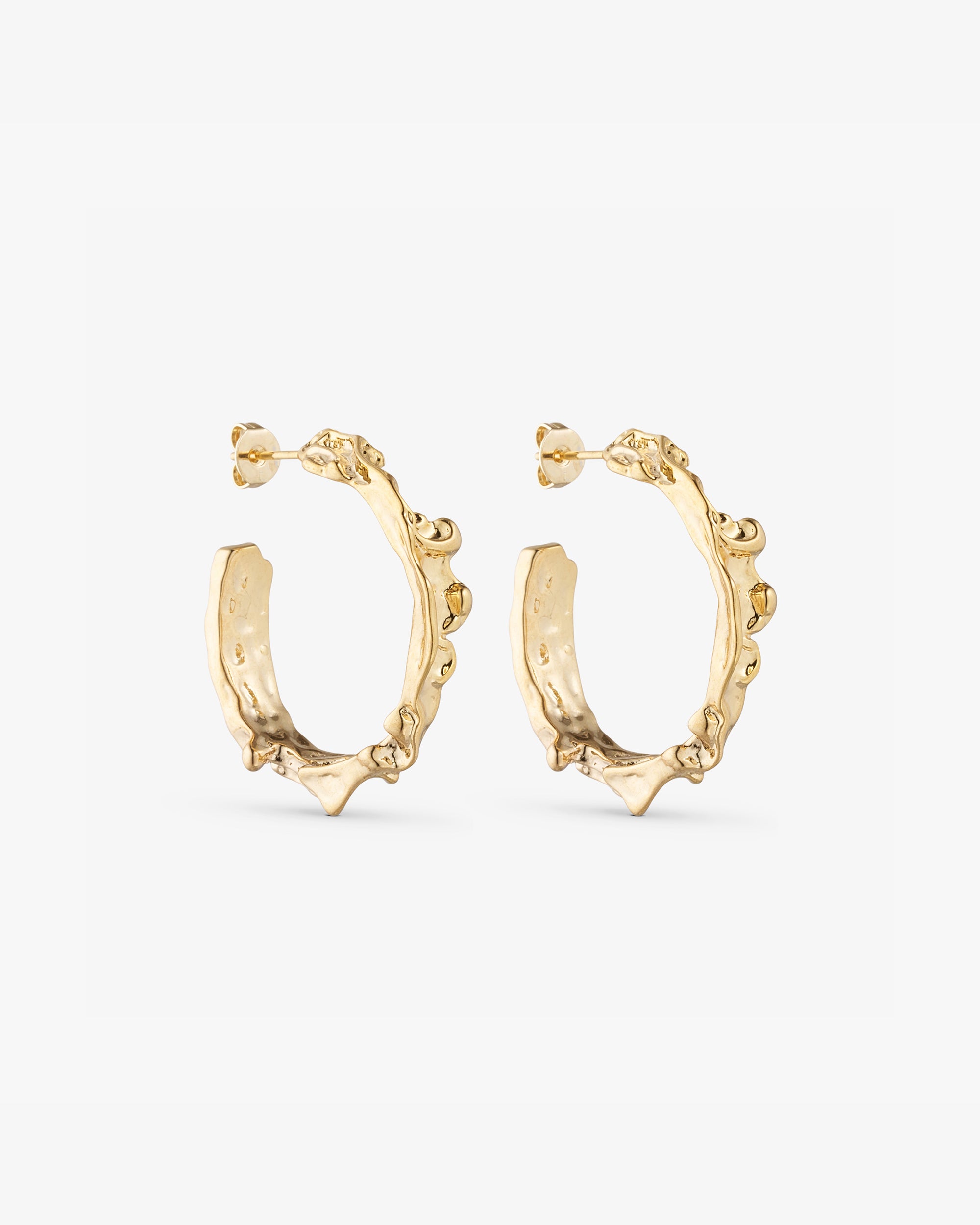 Noelle Øreringe Stor Hoop - 18 karat forgyldt