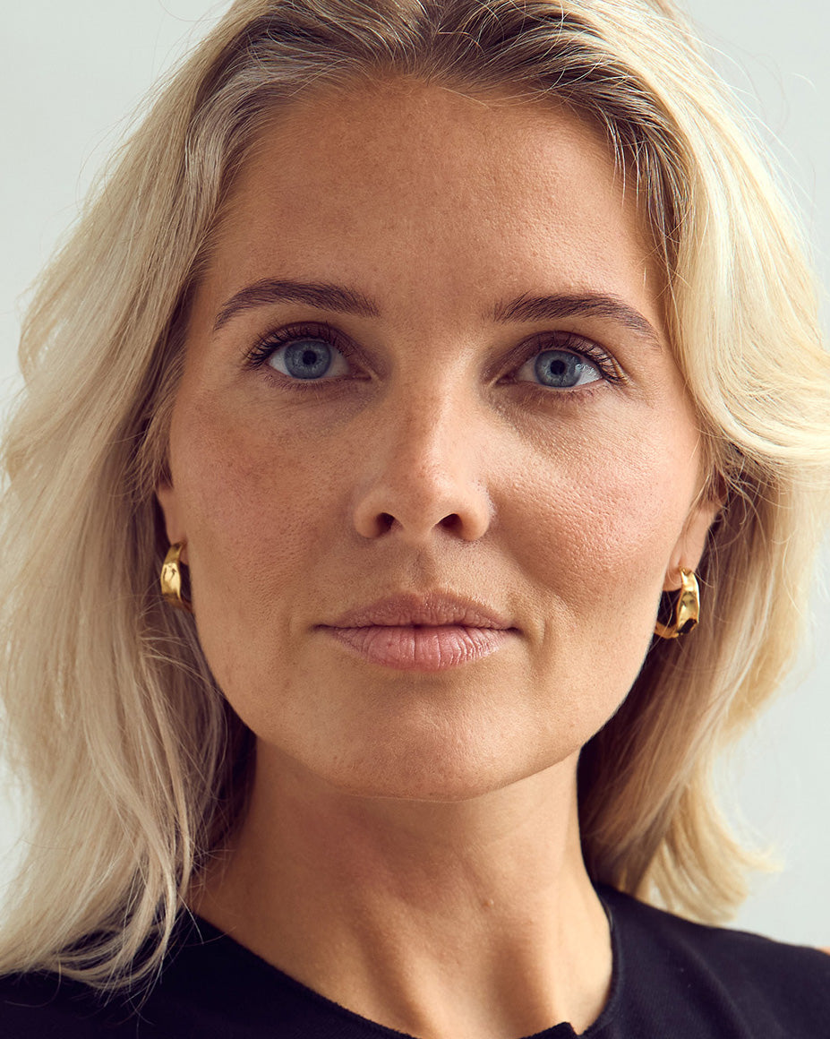 Ofelia Øreringe Stor Hoop - 18 karat forgyldt