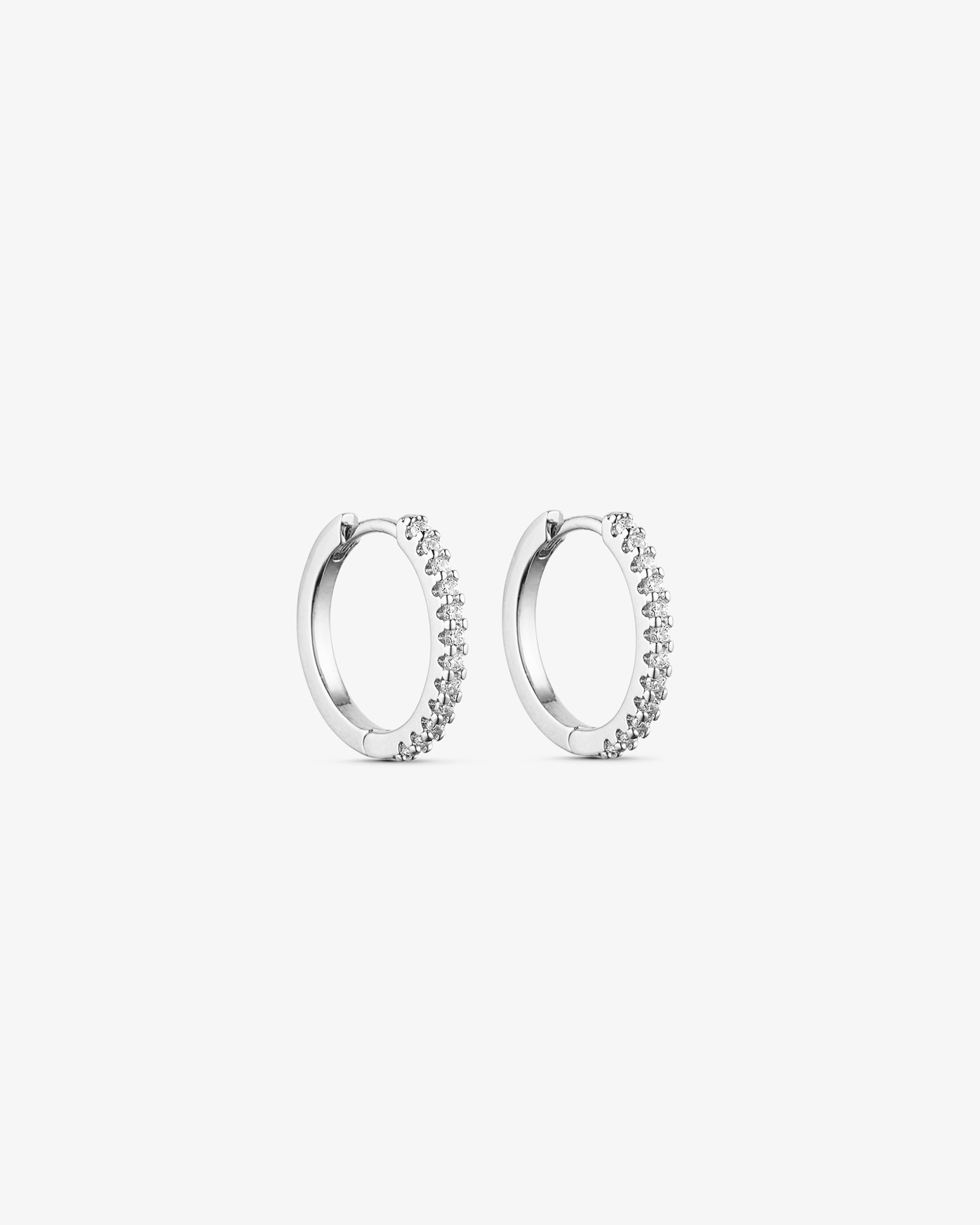 Elin Earrings - Zirconia - 18 carat gold plated