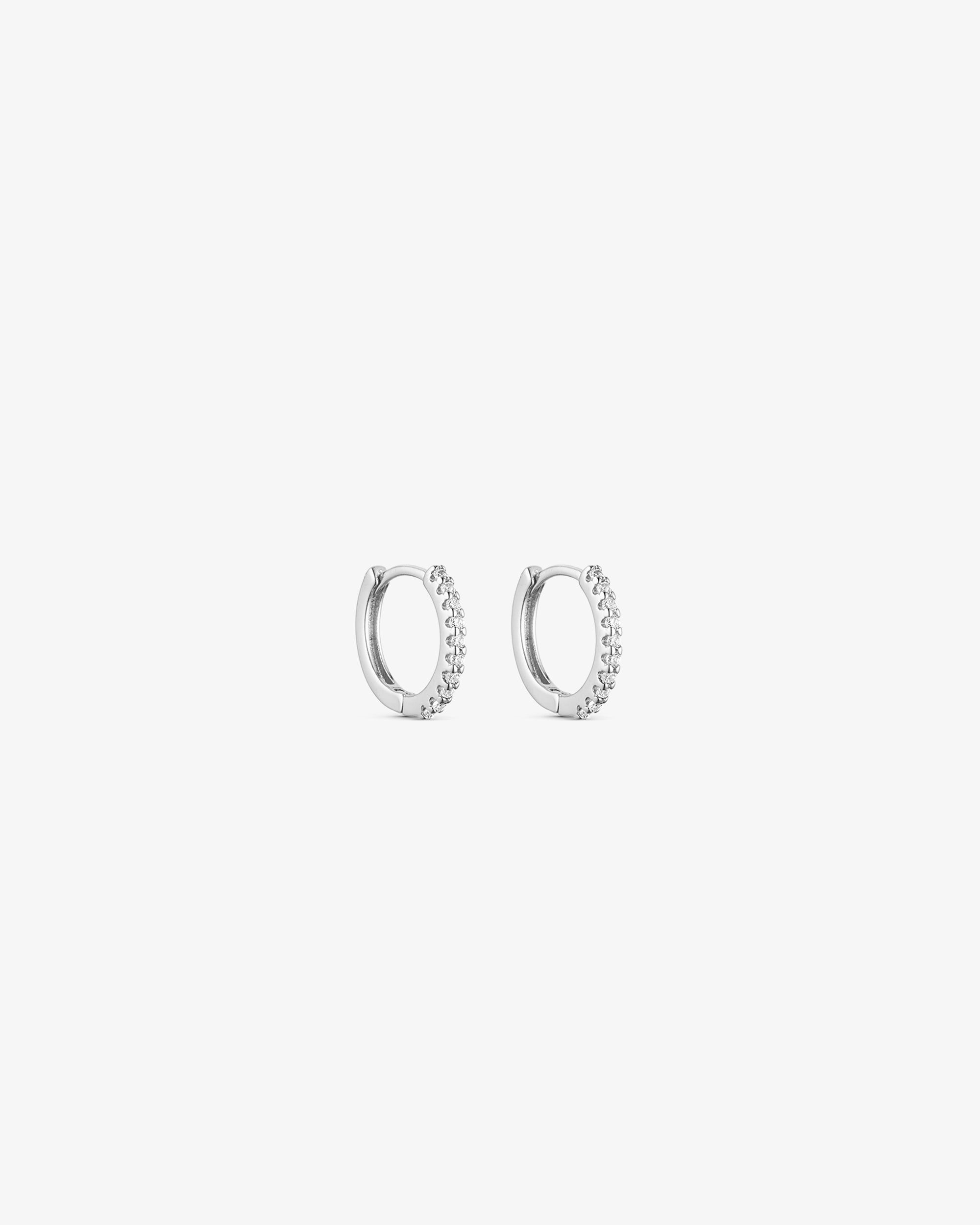 Elin Earrings - Zirconia - 18 carat gold plated