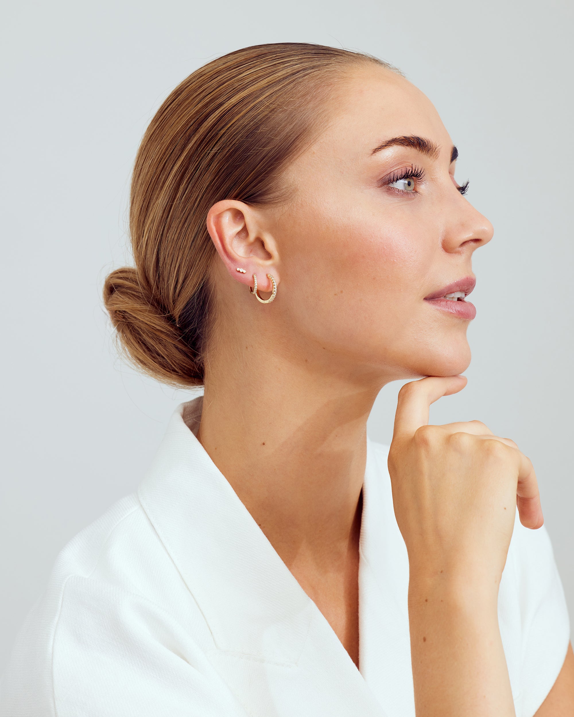 <tc>Jewelry set - Scarlett Necklace / Scarlett Earrings / Scarlett Ring - 18 carat gold plated</tc>