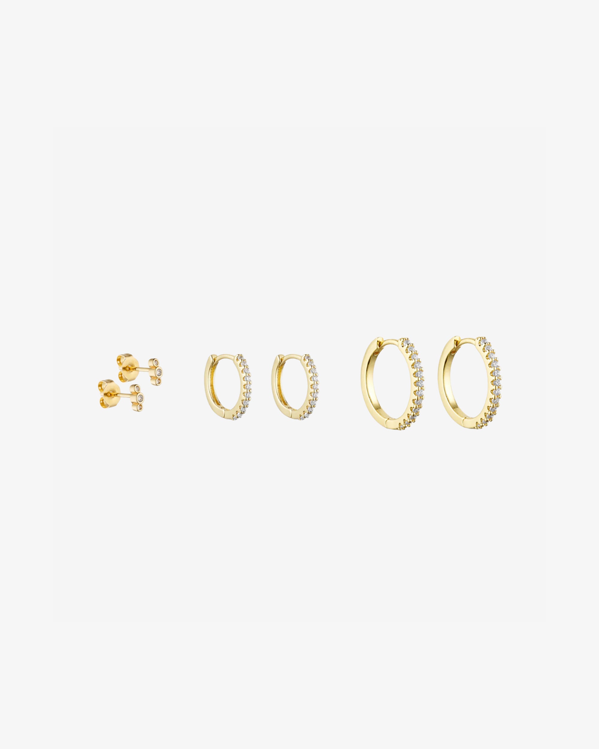 <tc>Jewelry set - Scarlett Necklace / Scarlett Earrings / Scarlett Ring - 18 carat gold plated</tc>