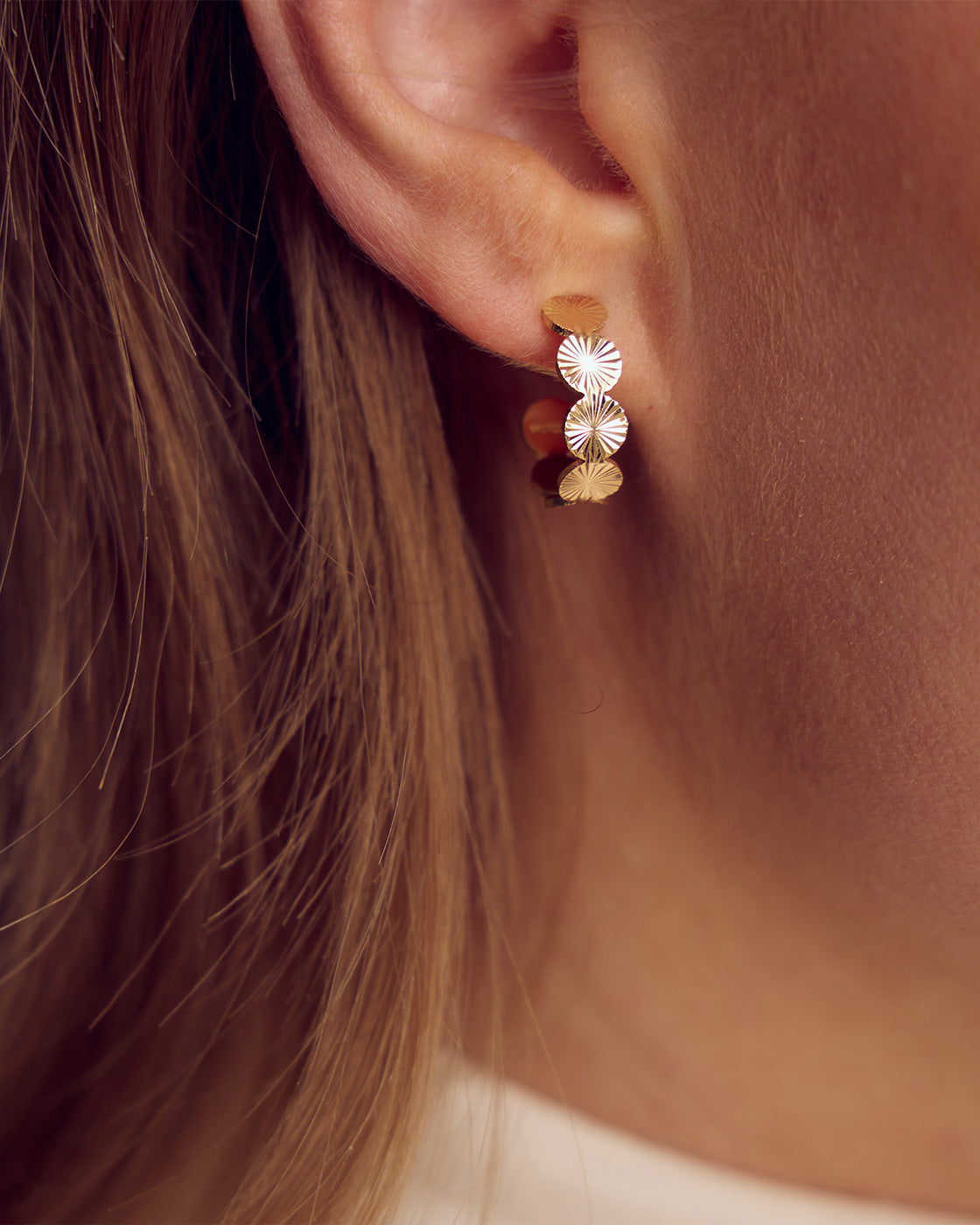 Scarlett Stellar Hoop Øreringe - Forgyldt