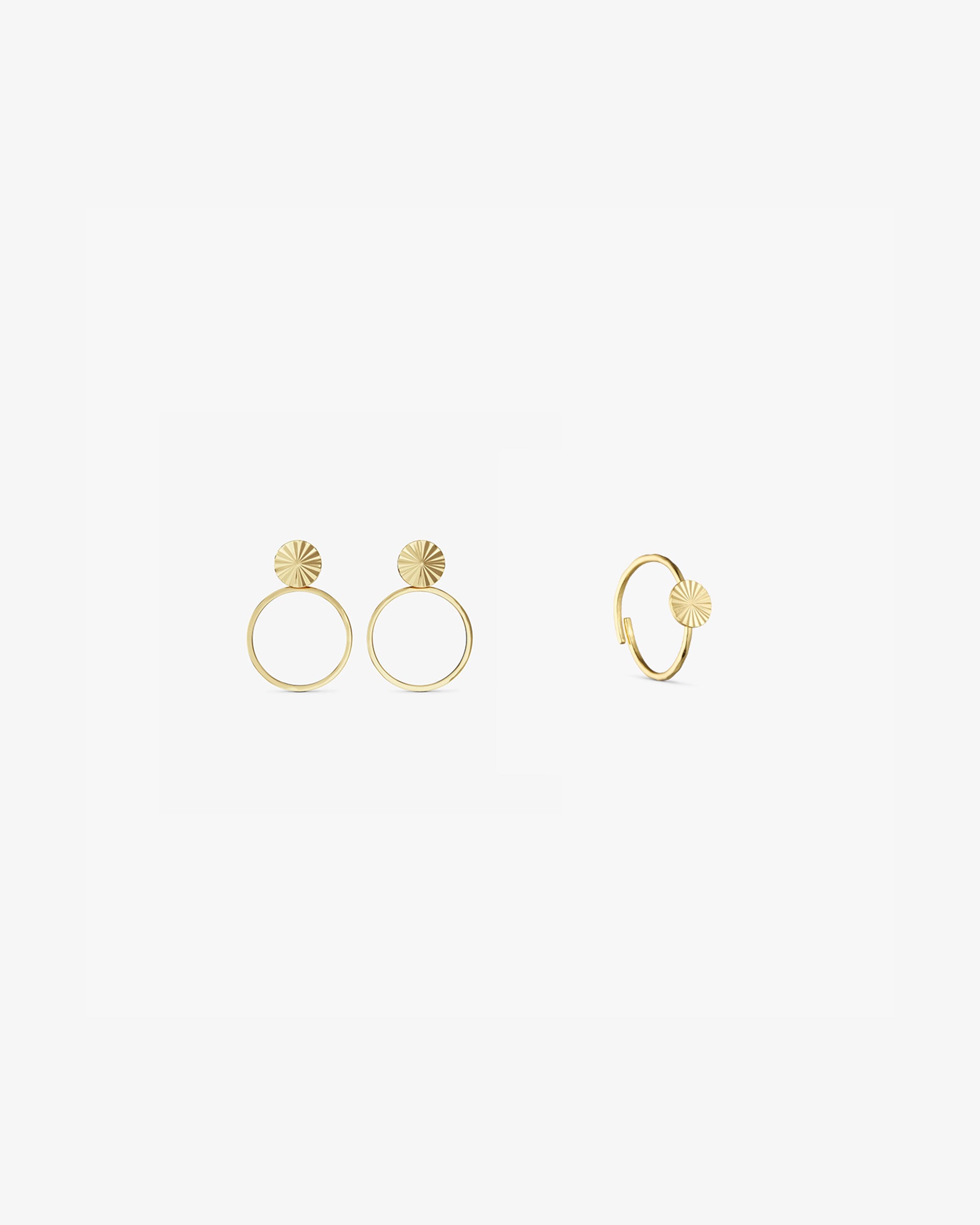 Grace Smykkesæt - Scarlett Øreringe / Scarlett Ring - 18 karat forgyldt