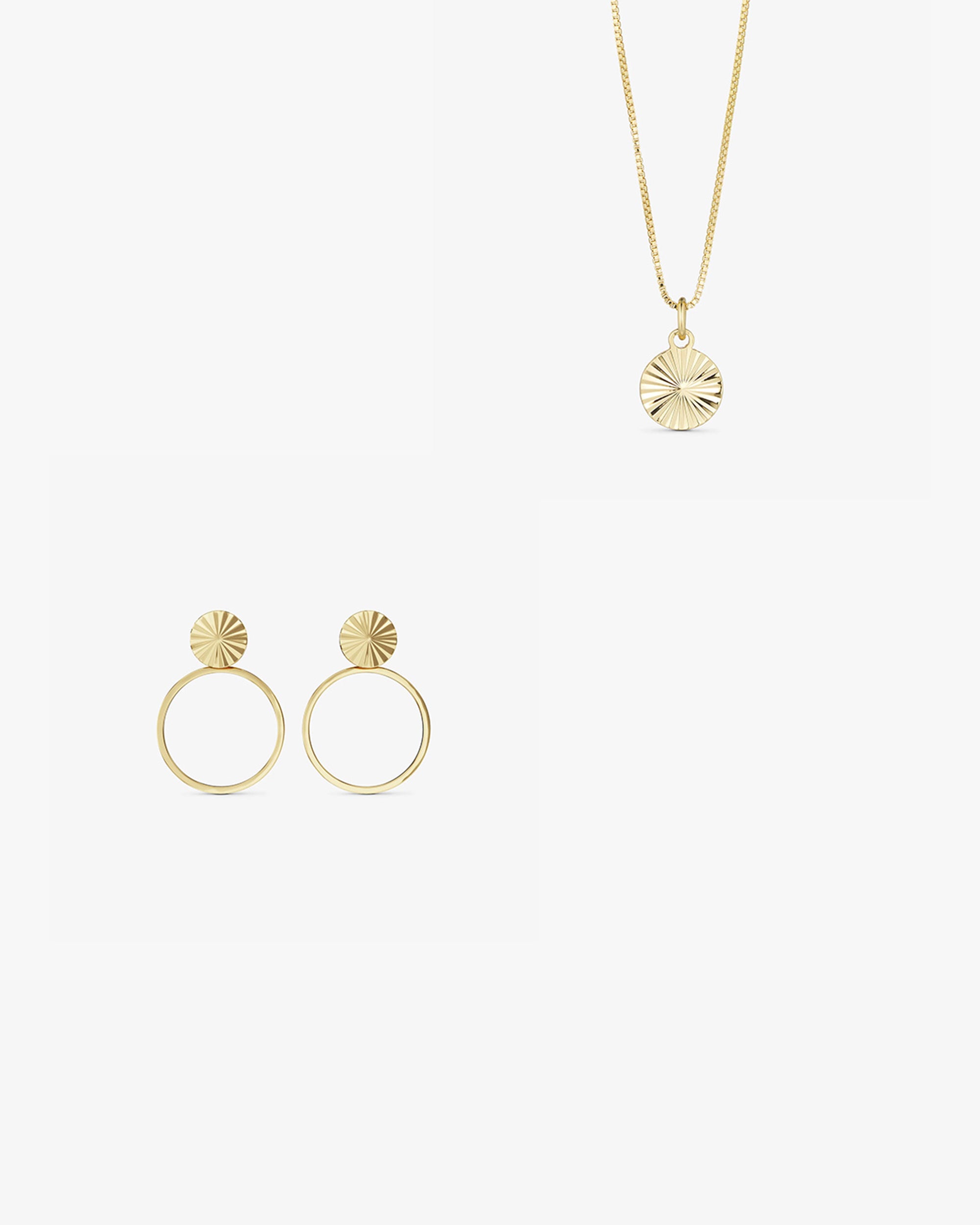 <tc>Jewelry set - Scarlett Necklace / Scarlett Earrings - 18 carat gold plated</tc>