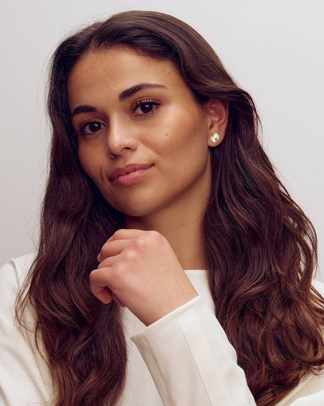 Scarlett Ørestikkere Stor - 18 karat forgyldt