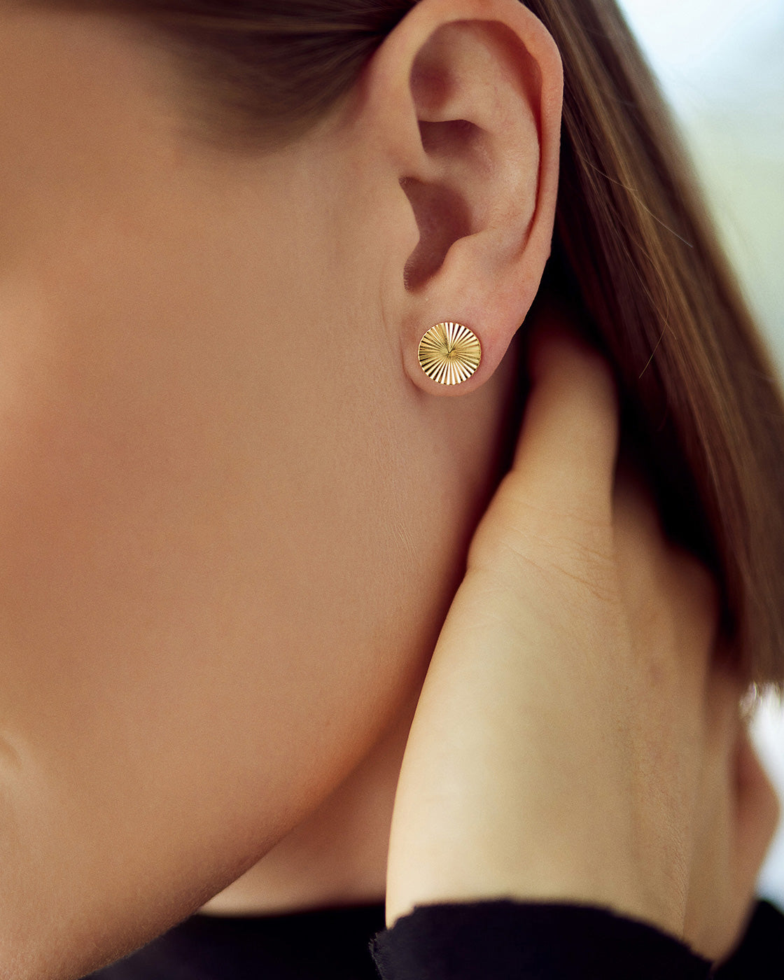 Scarlett Ørestikkere Stor - 18 karat forgyldt