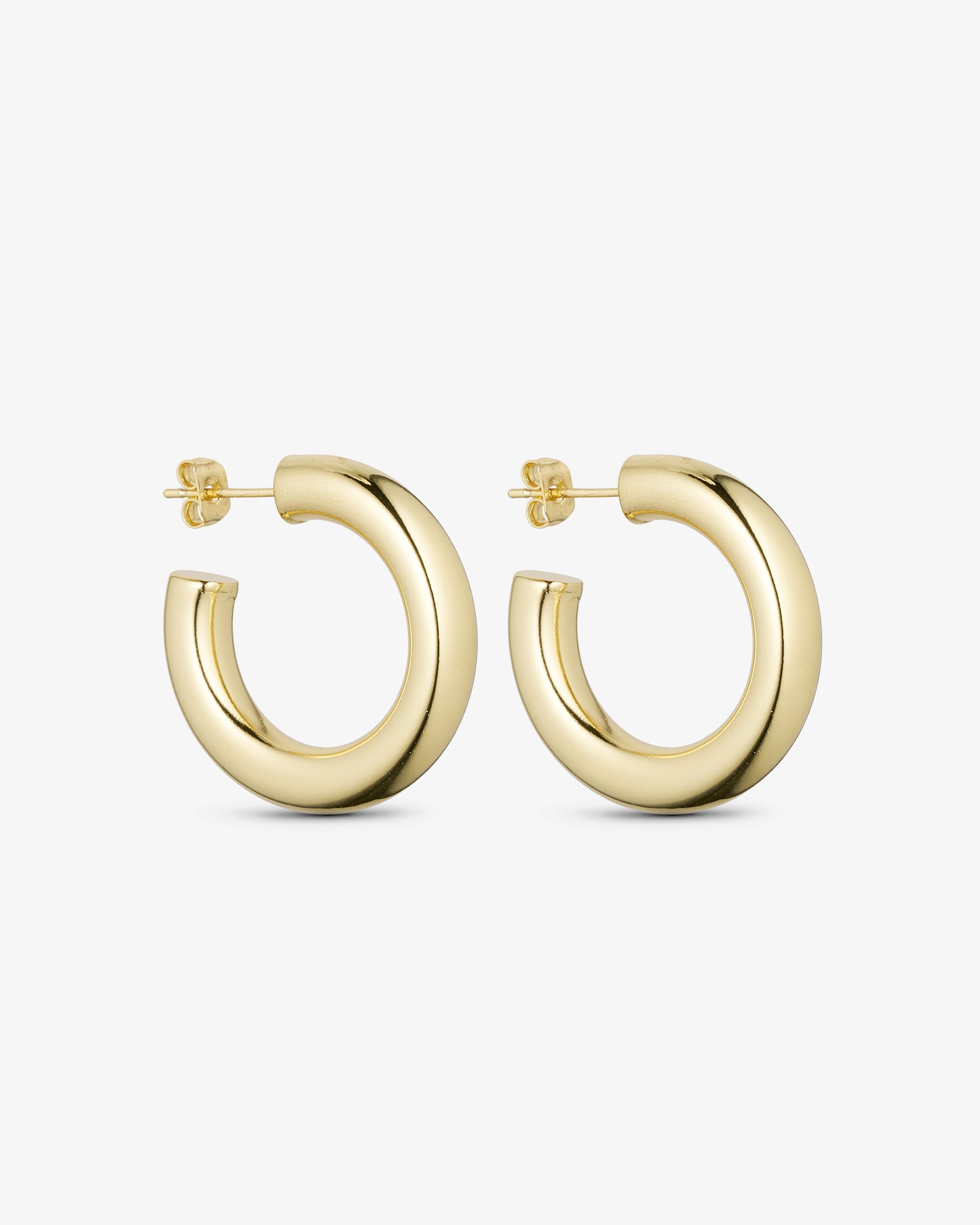 Zoe Hoop Øreringe Stor - 18 karat forgyldt