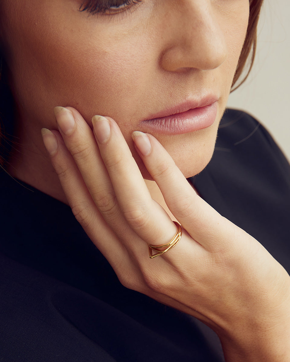Gry Ring - 18 carat gold plated