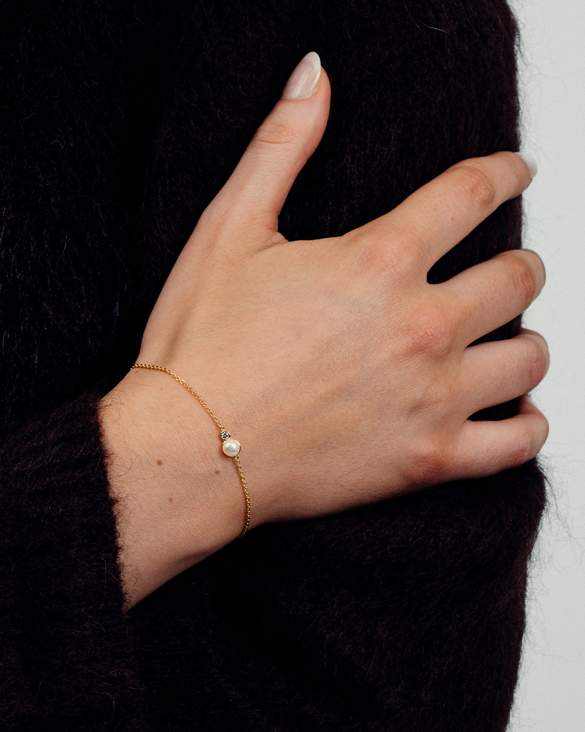 Isola Perle Armbånd - Zirkonia - 18 karat forgyldt