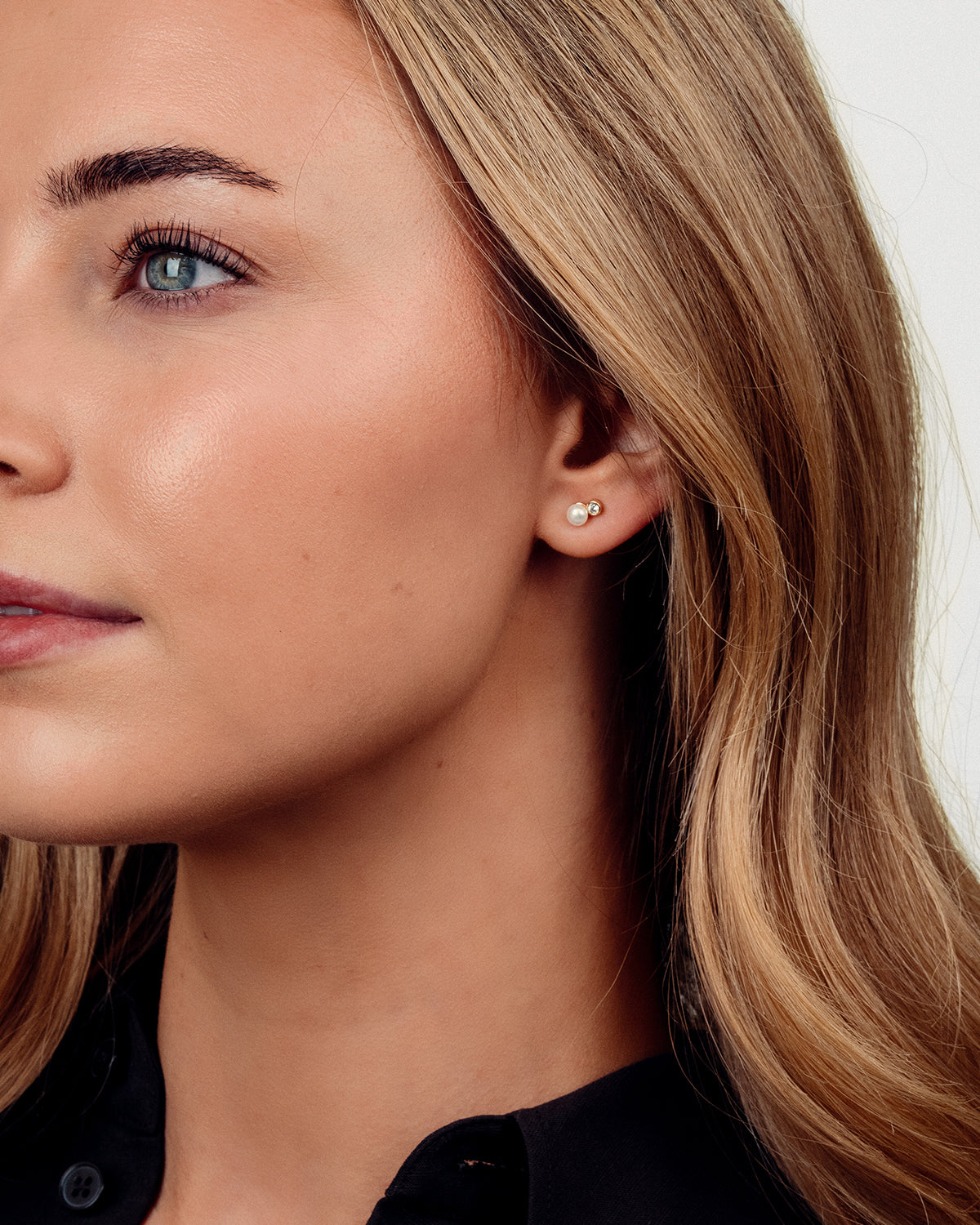 Isola Perle Ørestikkere - Zirkonia - 18 karat forgyldt