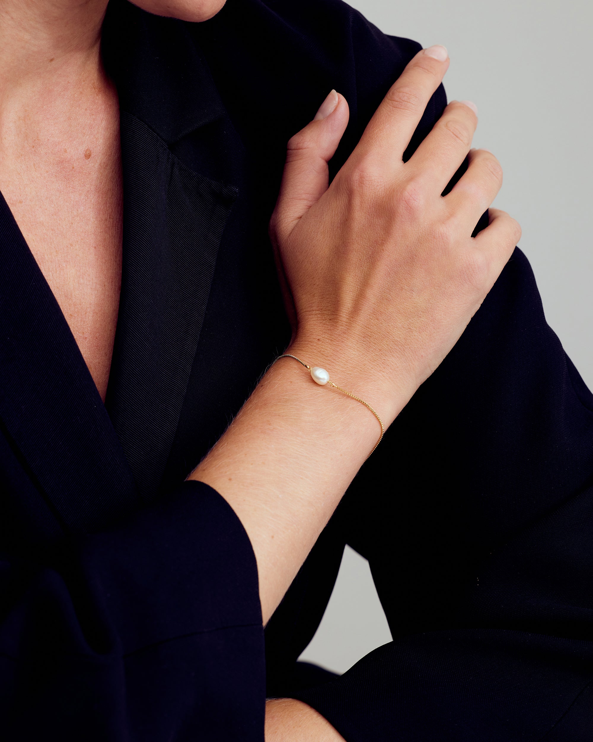 Lea Perle Armbånd - 18 karat forgyldt