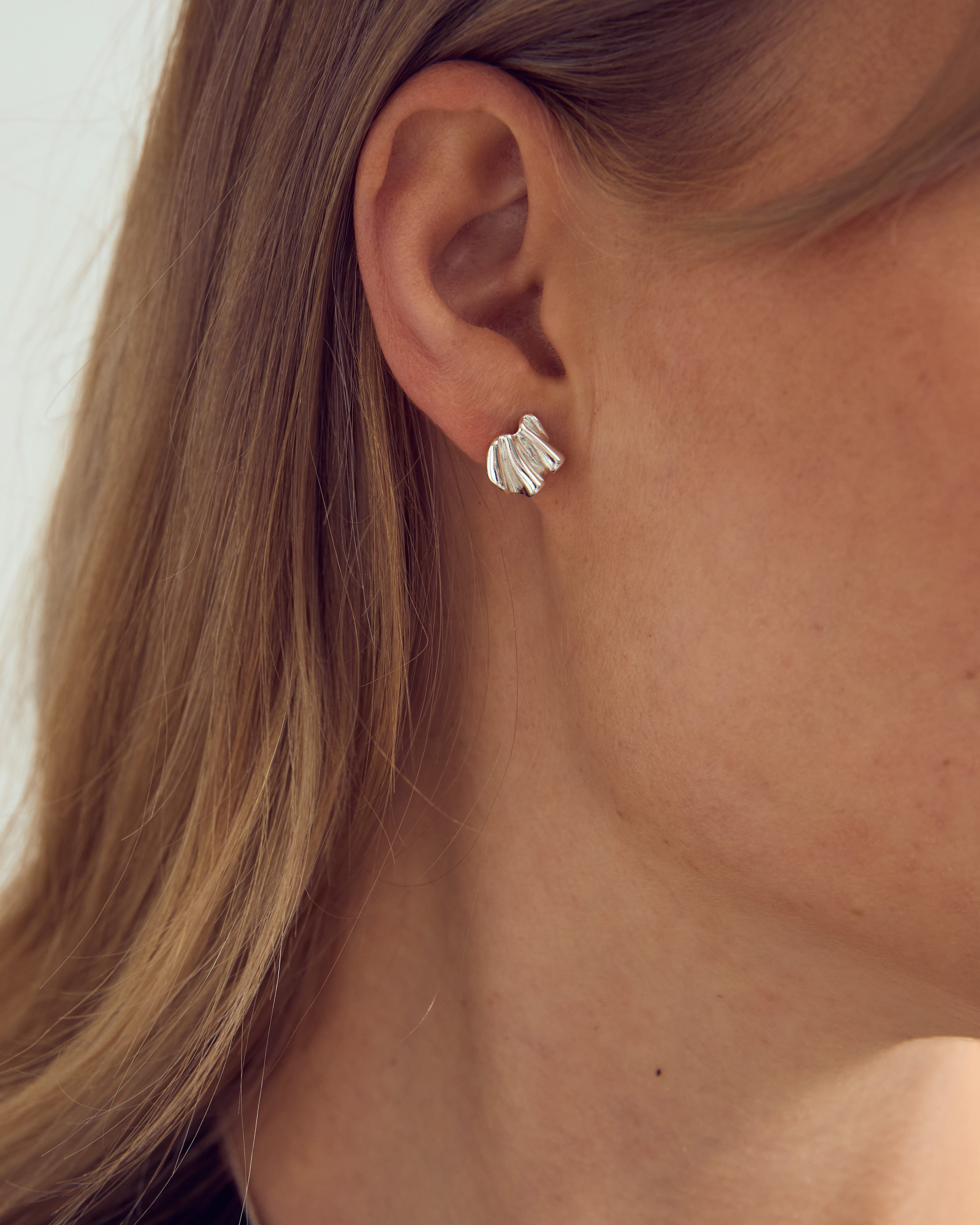 Frigg Øreringe Lille - Sølvbelagt