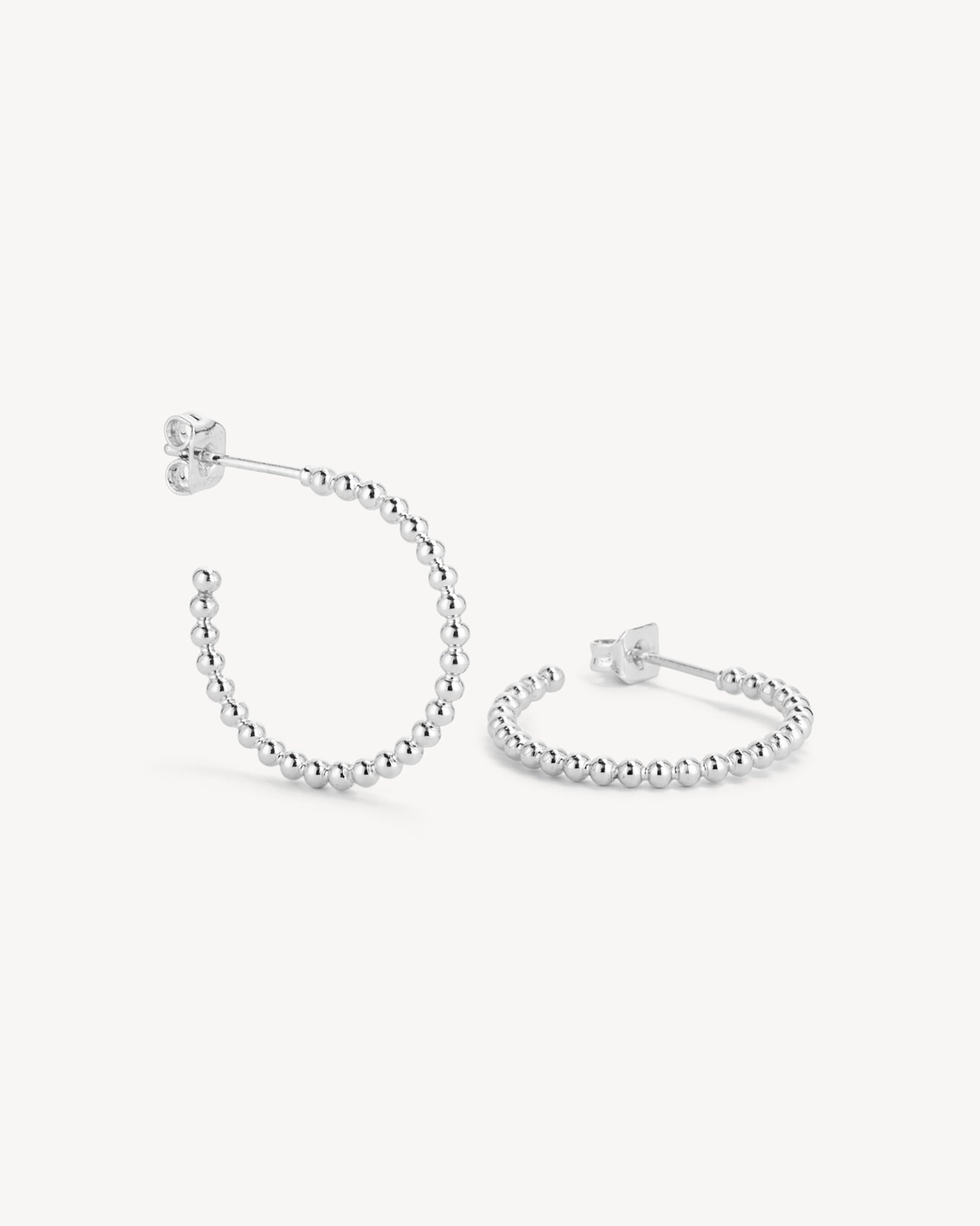 London Øreringe Mellem Hoop - Sølvbelagt