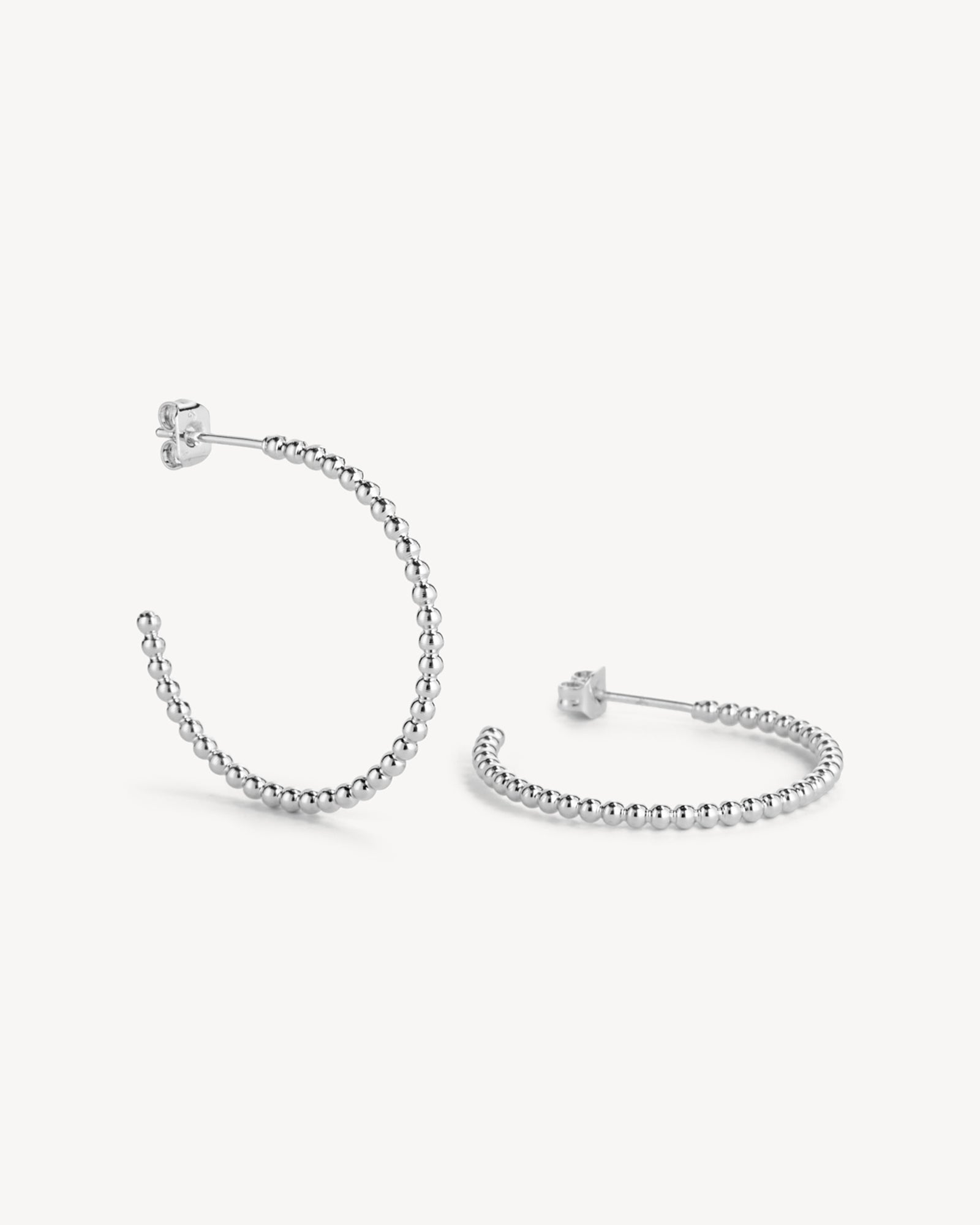 London Øreringe Stor Hoop - Sølvbelagt
