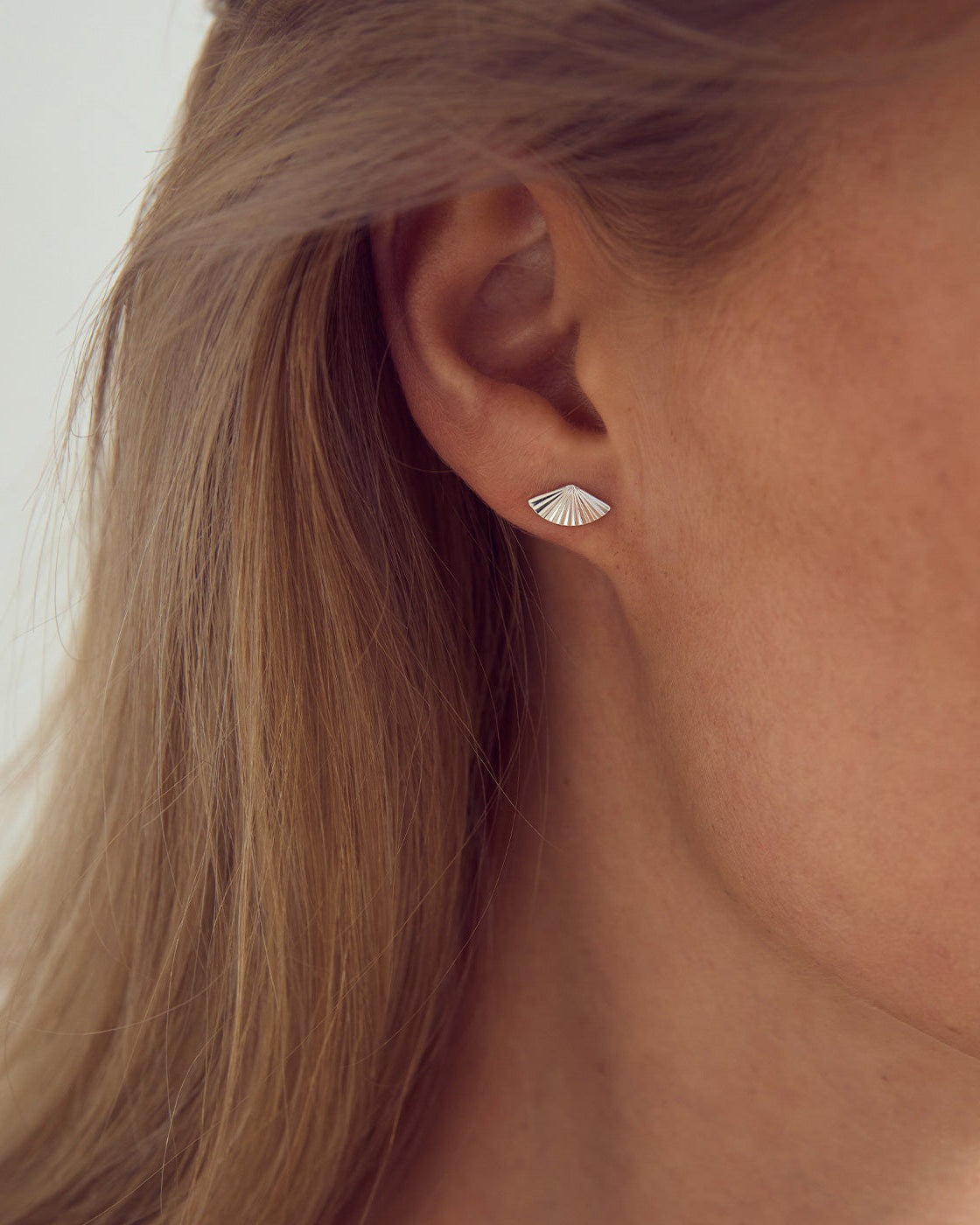 Luna Stud Earrings - Silver Plated