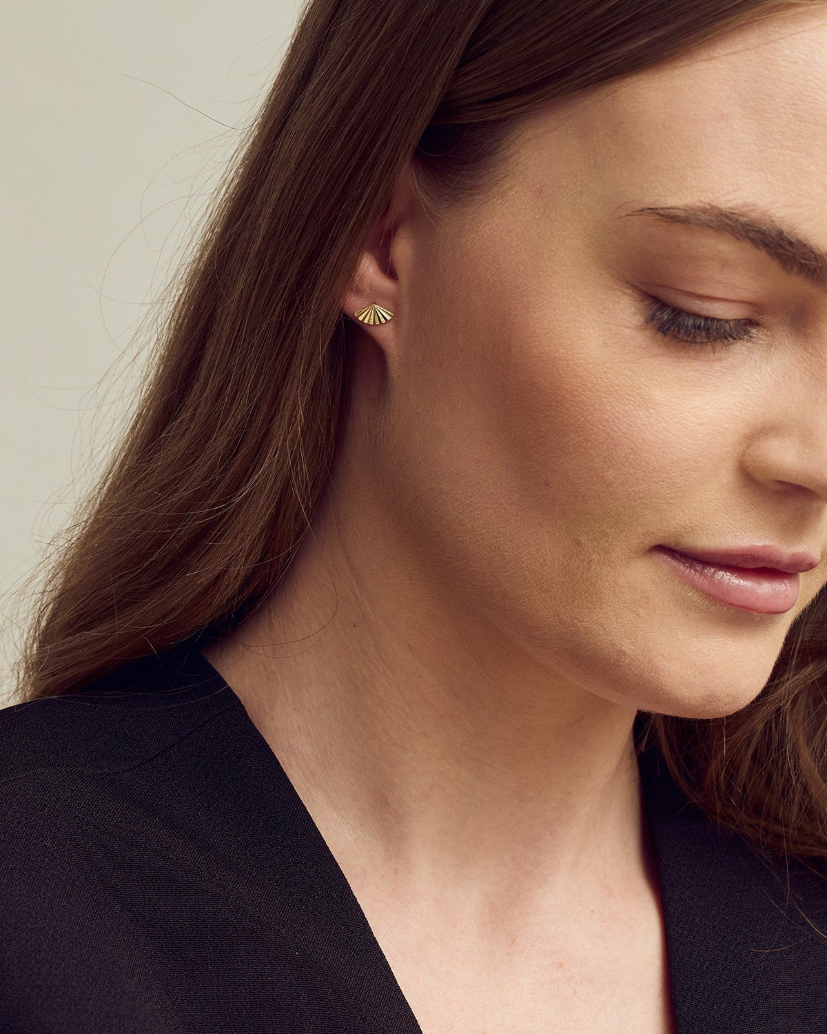 Luna Stud Earrings - 18 carat gold plated