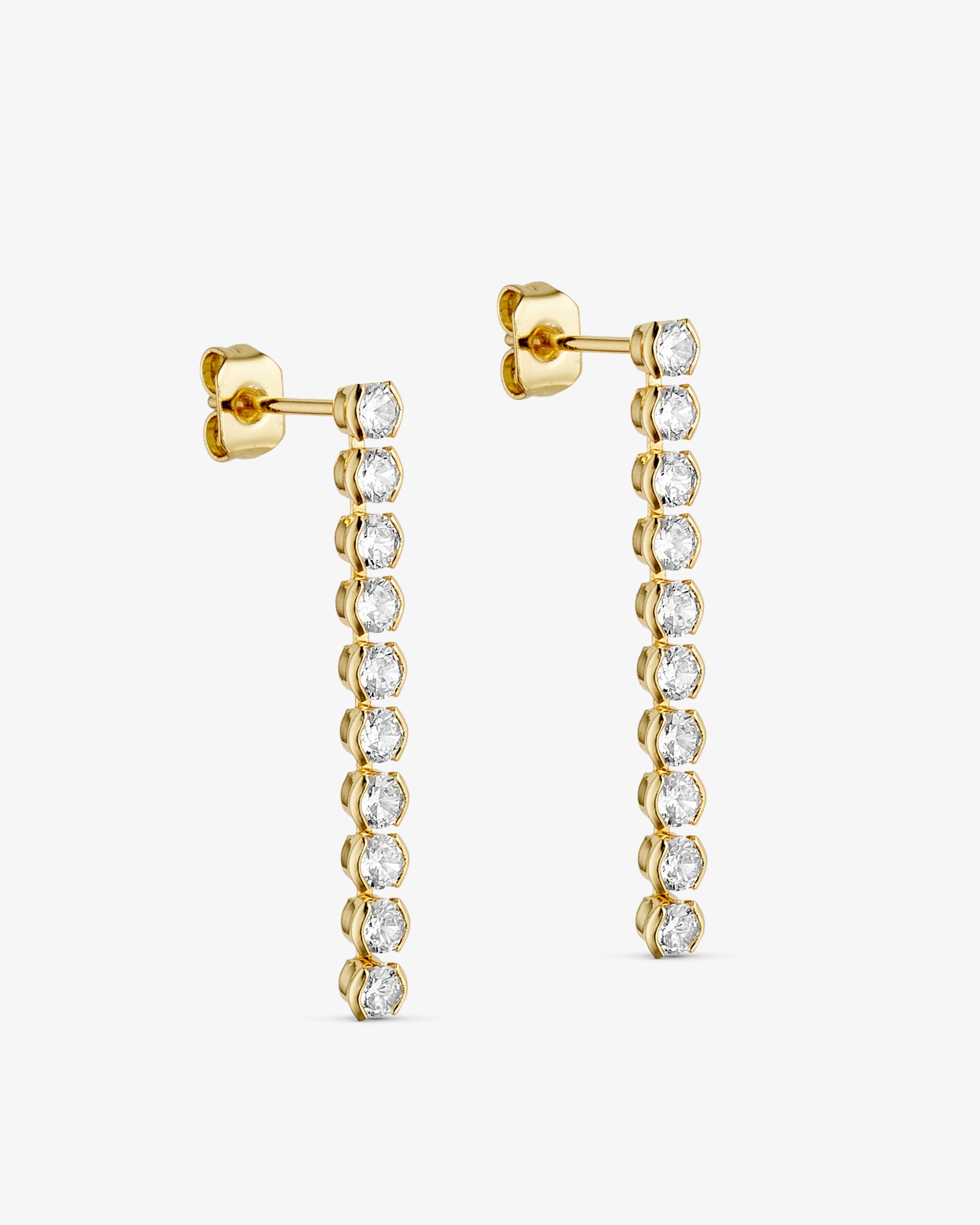 Mille Drop Øreringe - Zirkonia - 18 karat forgyldt