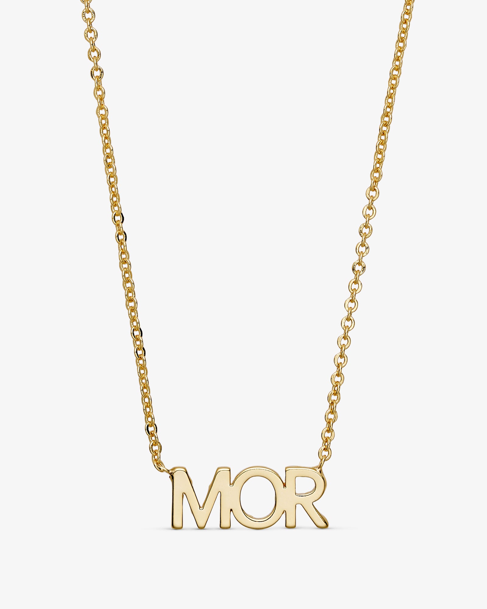 MOR Skrift Halskæde - 18 karat forgyldt