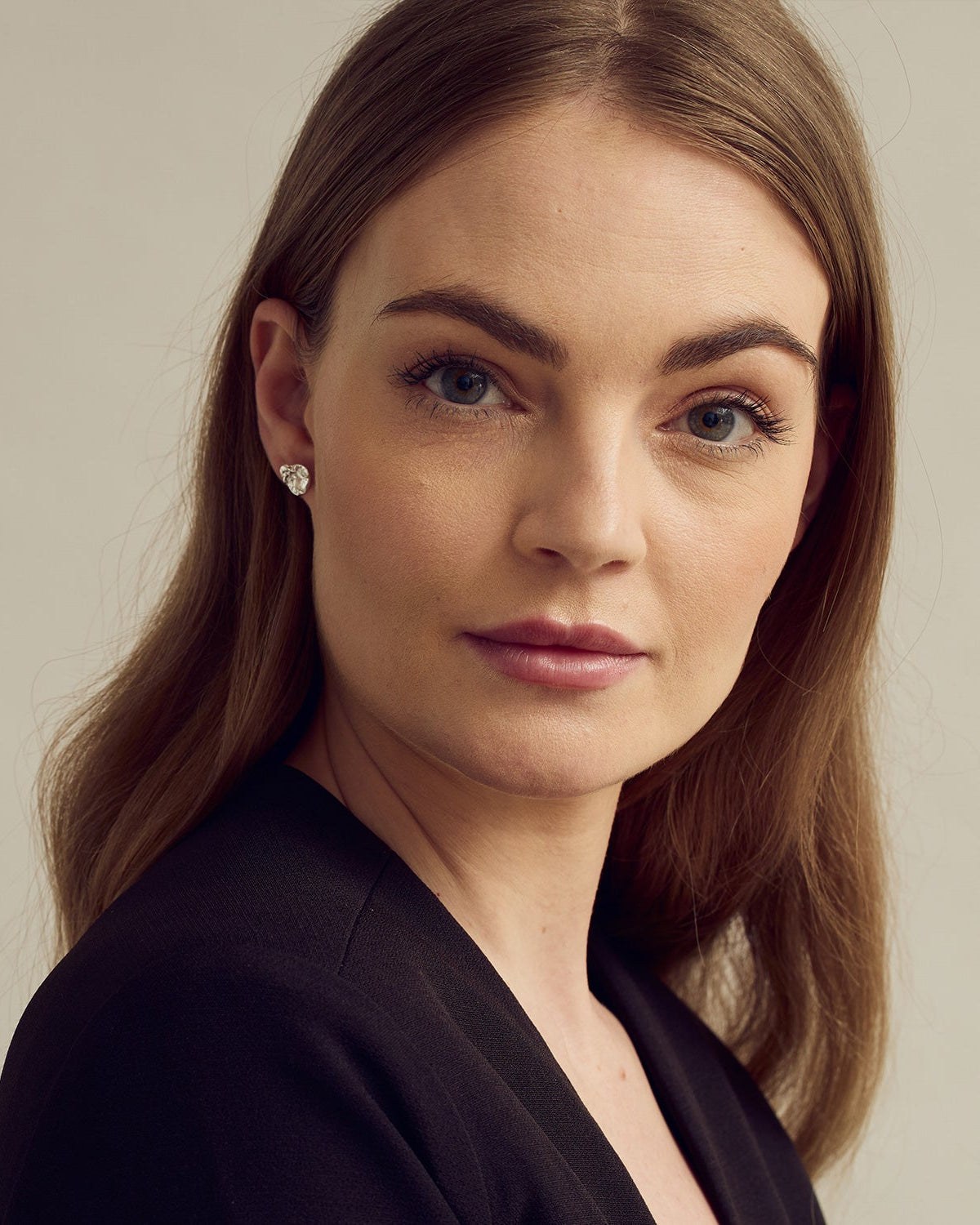 Noelle Stud Earrings - Silver Plated