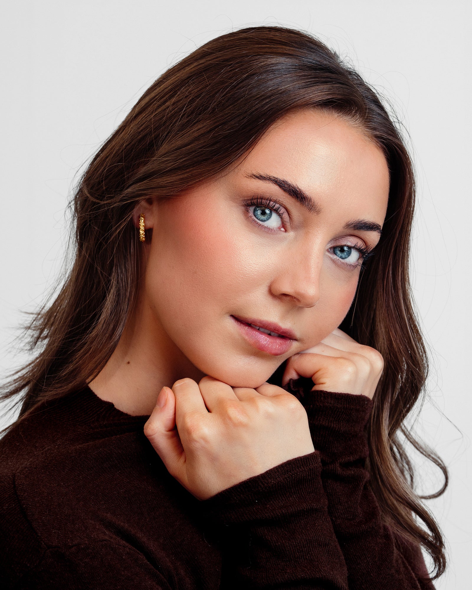 Nova Øreringe Stor - 18 karat forgyldt