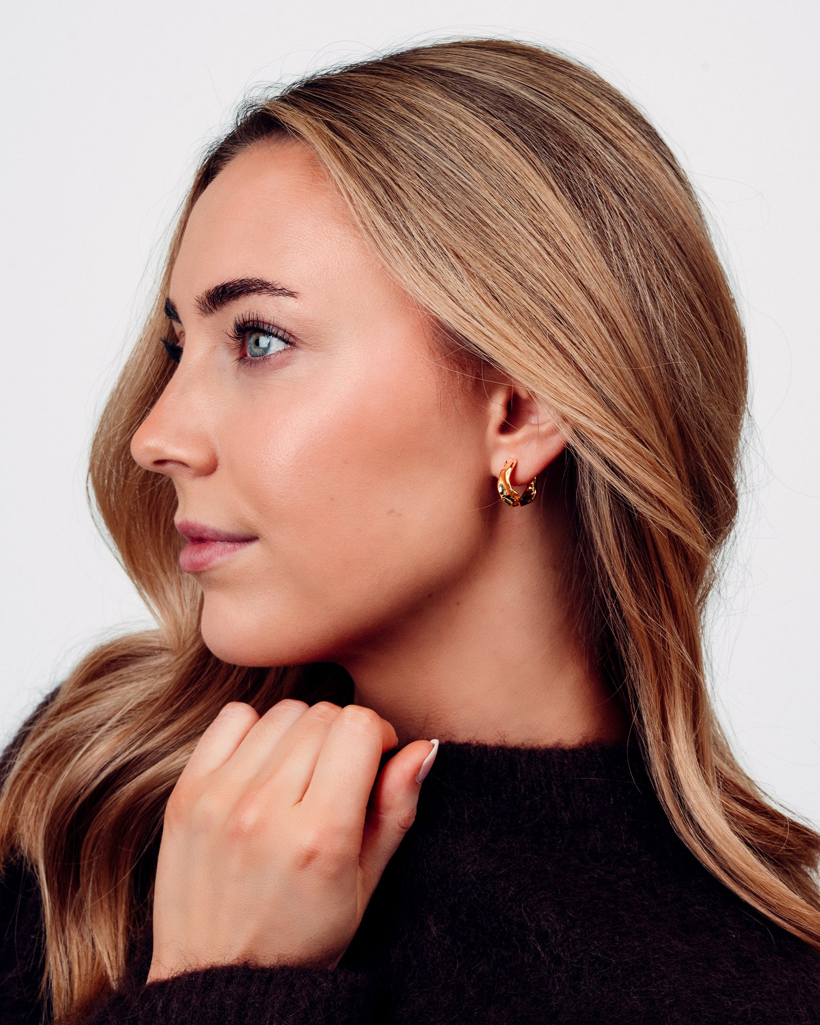 Ofelia Øreringe Lille Hoop - 18 karat forgyldt