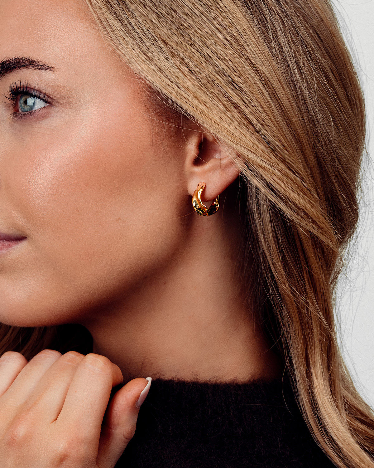 Ofelia Øreringe Lille Hoop - 18 karat forgyldt