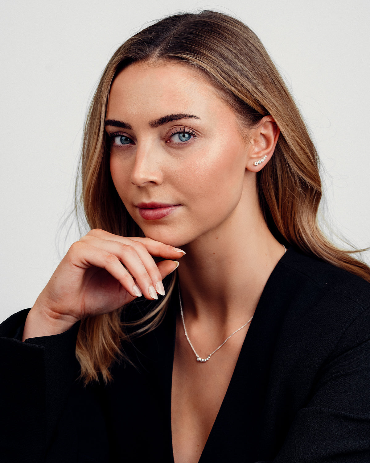 Paris Climber Øreringe - Zirkonia - Sølvbelagt