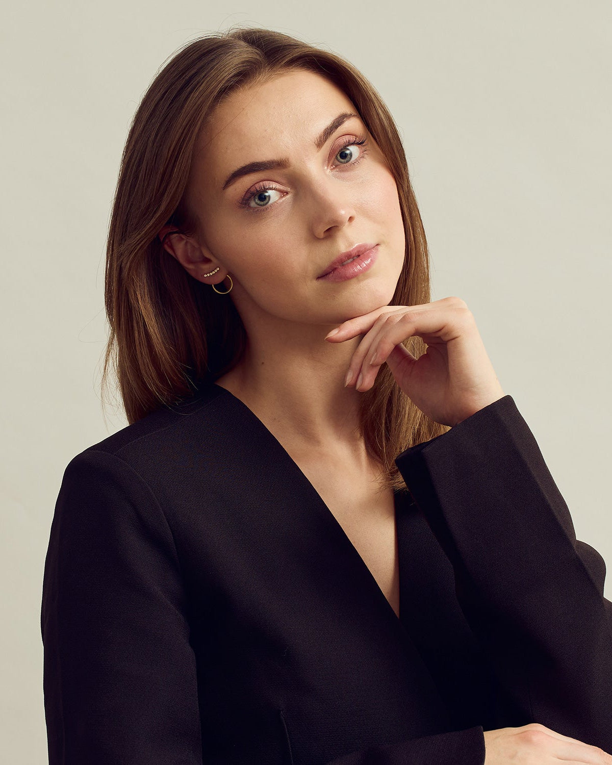 Rose Øreringe - Zirkonia - Sølvbelagt