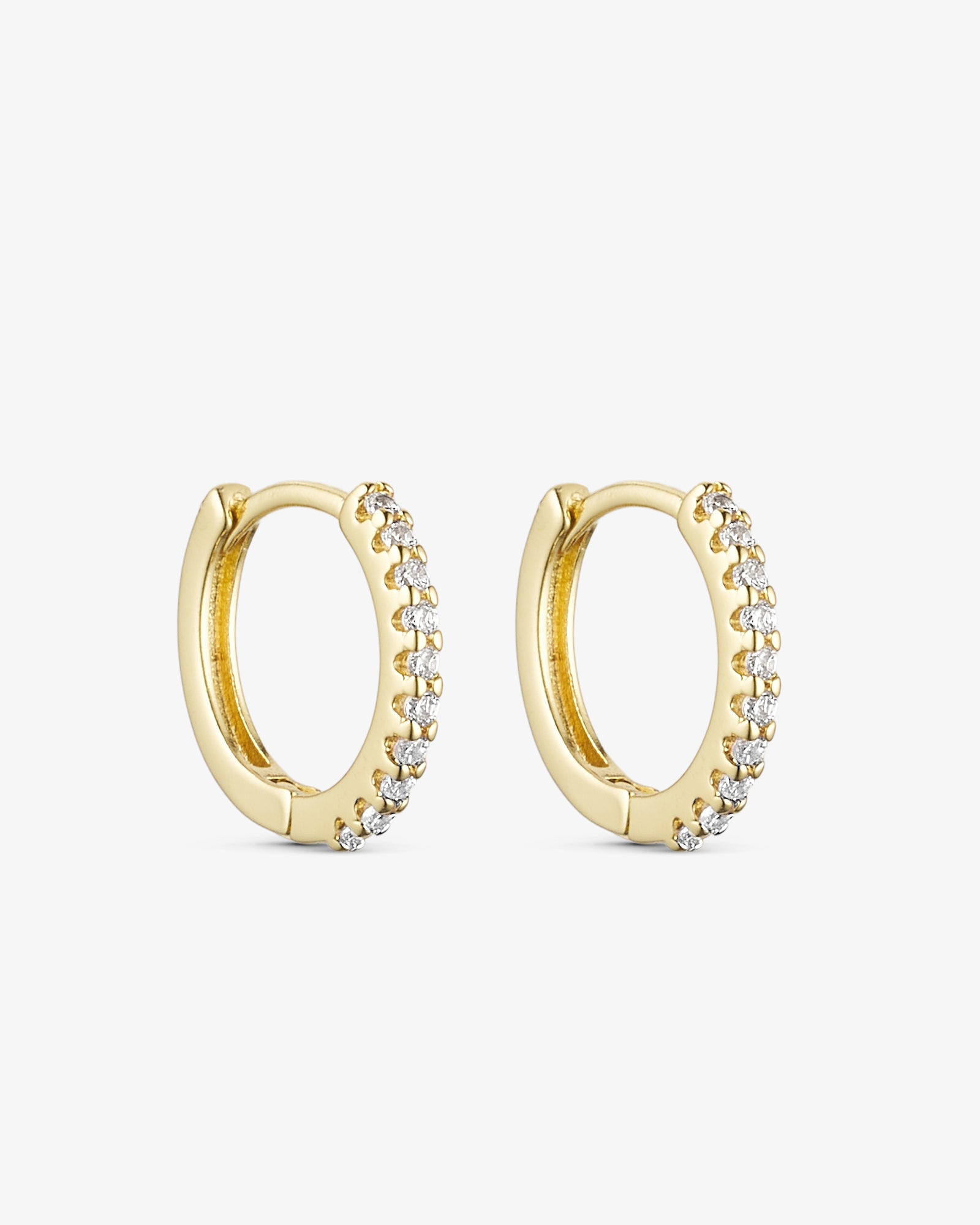 Elin Earrings - Zirconia - 18 carat gold plated