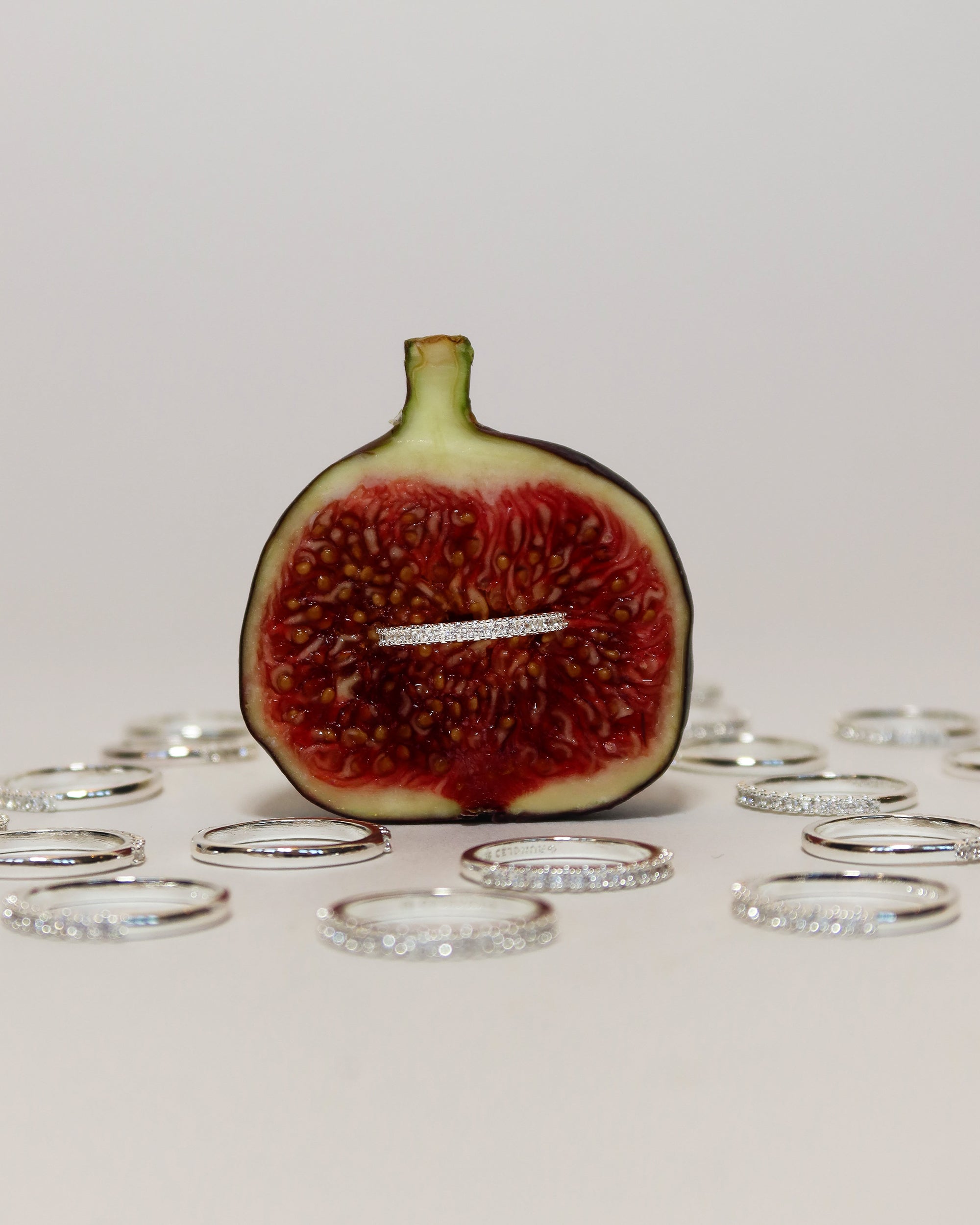 Rose Ring - Zirkonia - Sølvbelagt