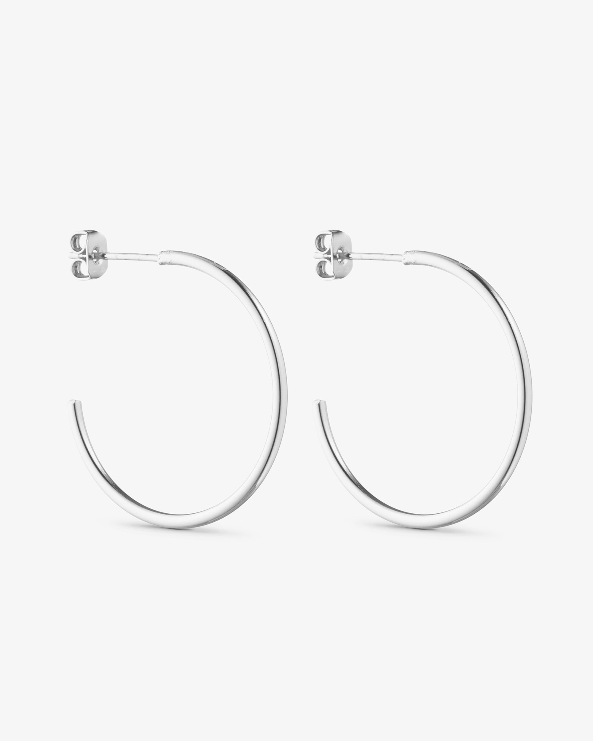 Saga Earrings LARGE - Silver plated