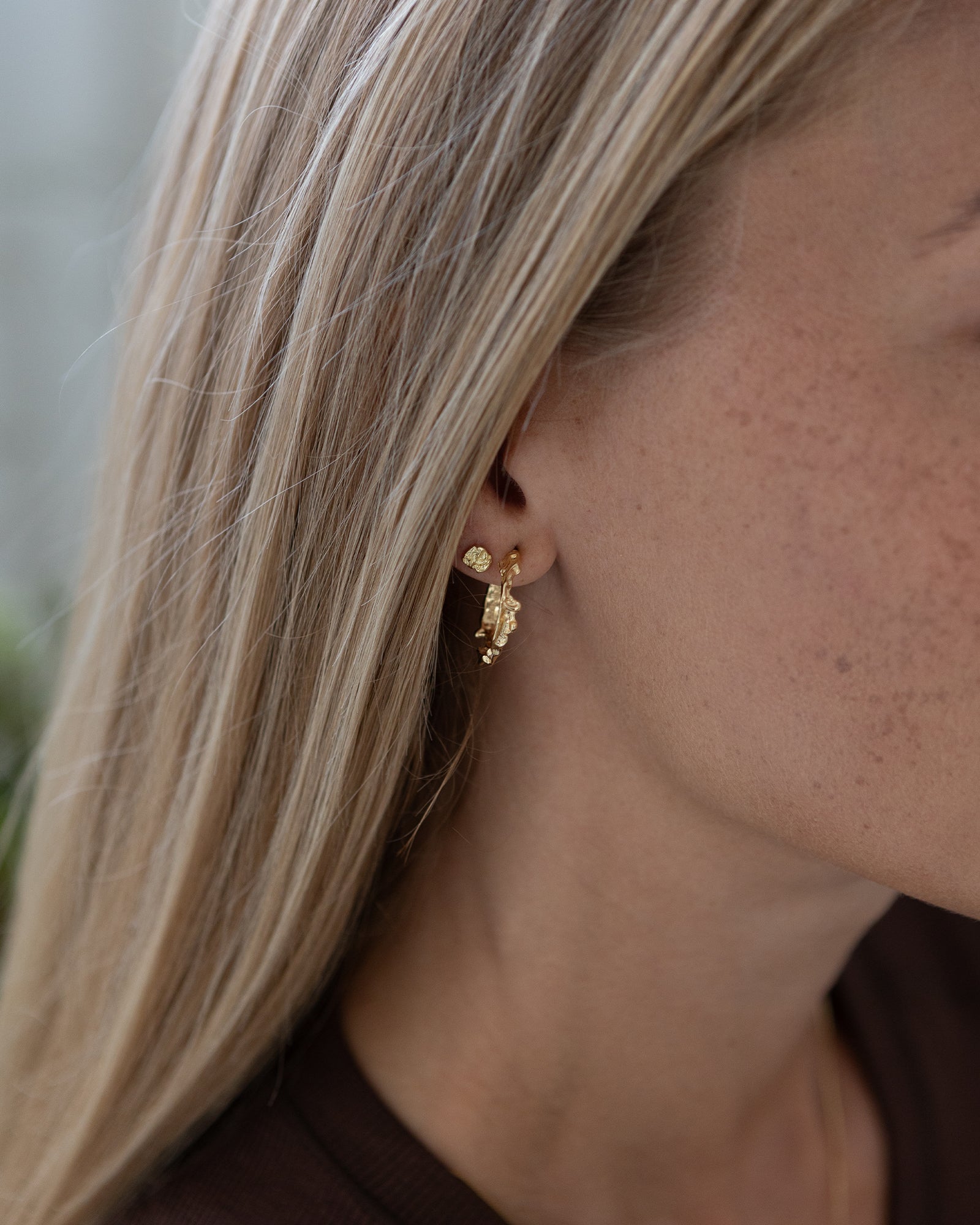 Noelle Studs - 18 karats guldpläterade