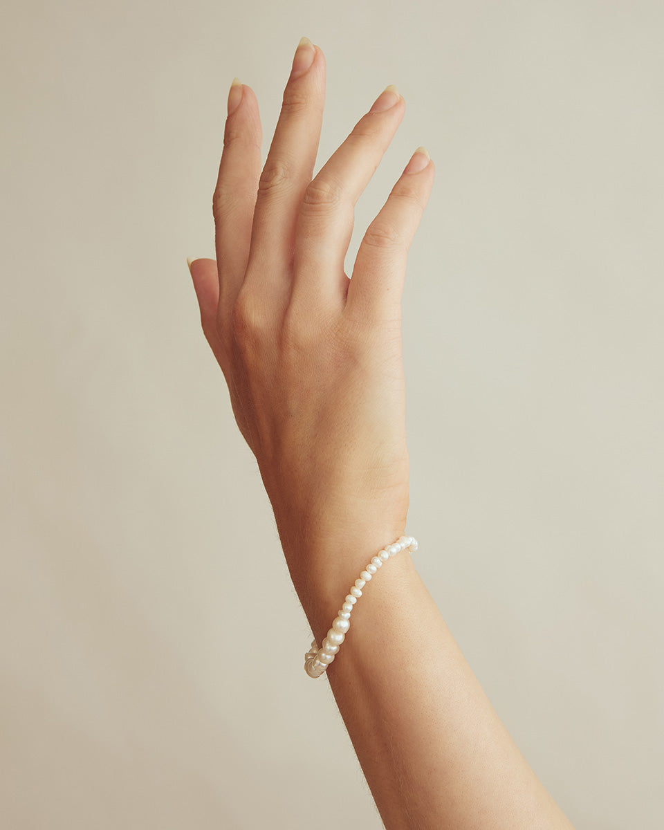 Vega Perle Armbånd - 18 karat forgyldt